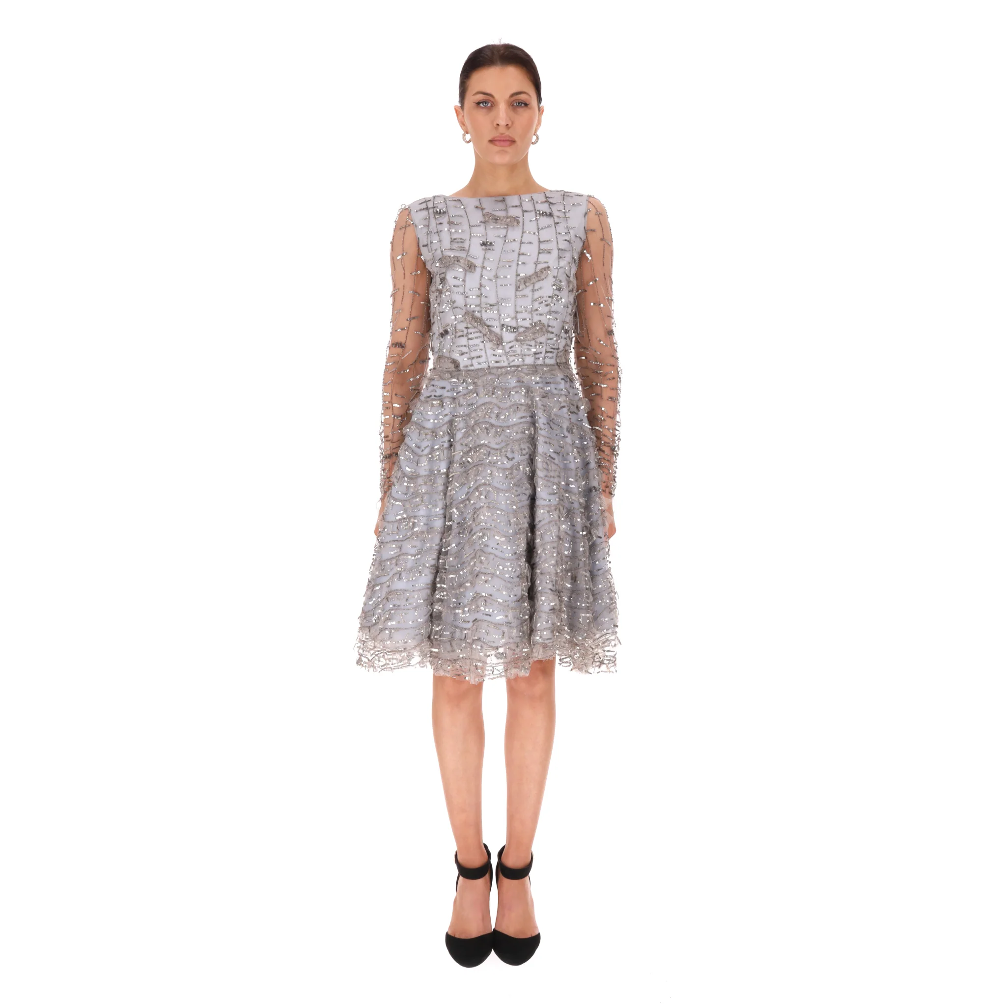 Dennis Basso Sequin Embellished Dress. Size 6US - Image 2