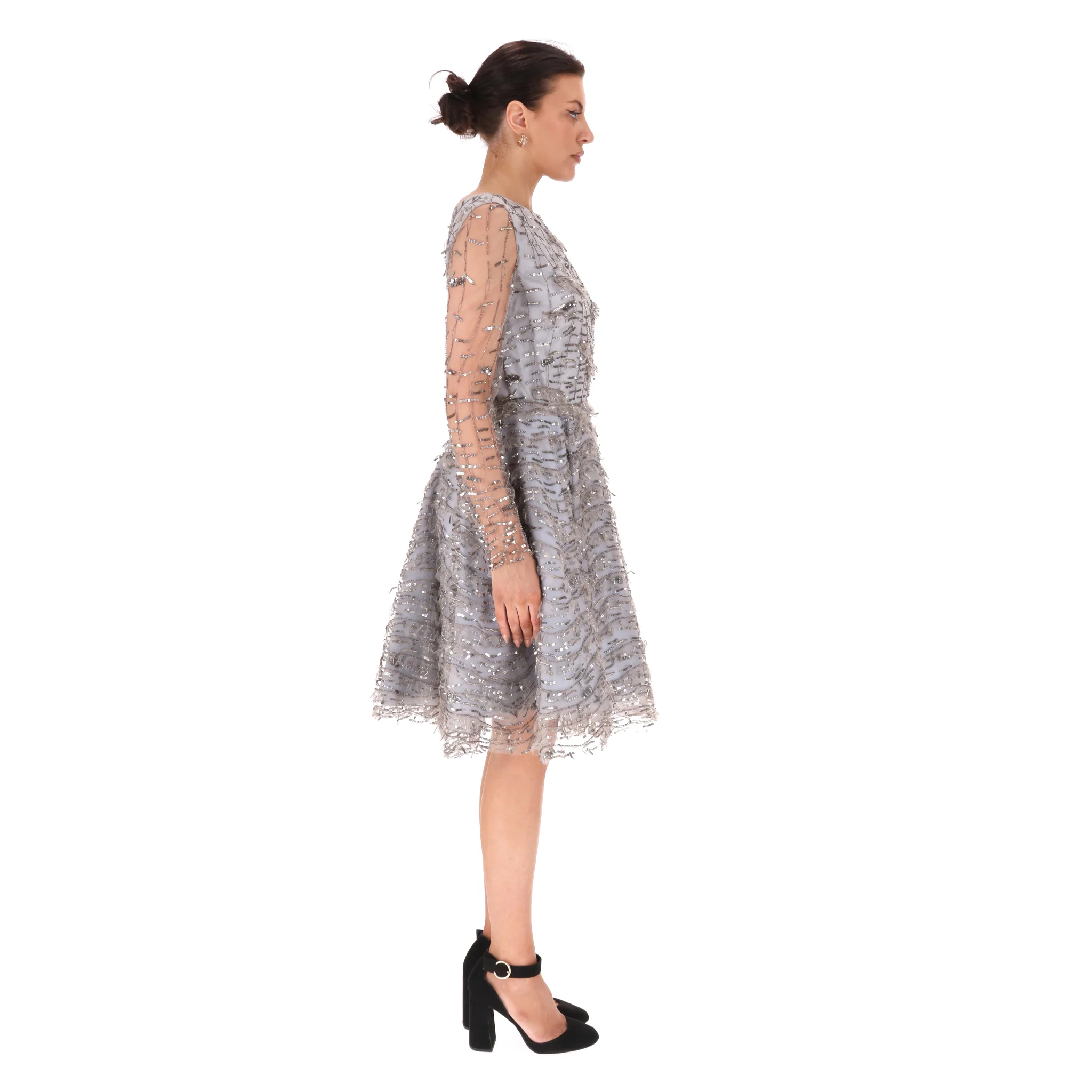 Dennis Basso Sequin Embellished Dress. Size 6US - Image 3
