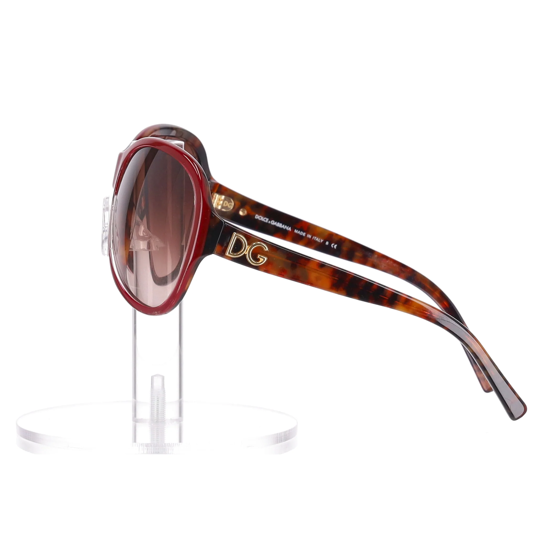 Dolce & Gabbana Oversized Sunglasses With Tortoiseshell Arms - Image 3