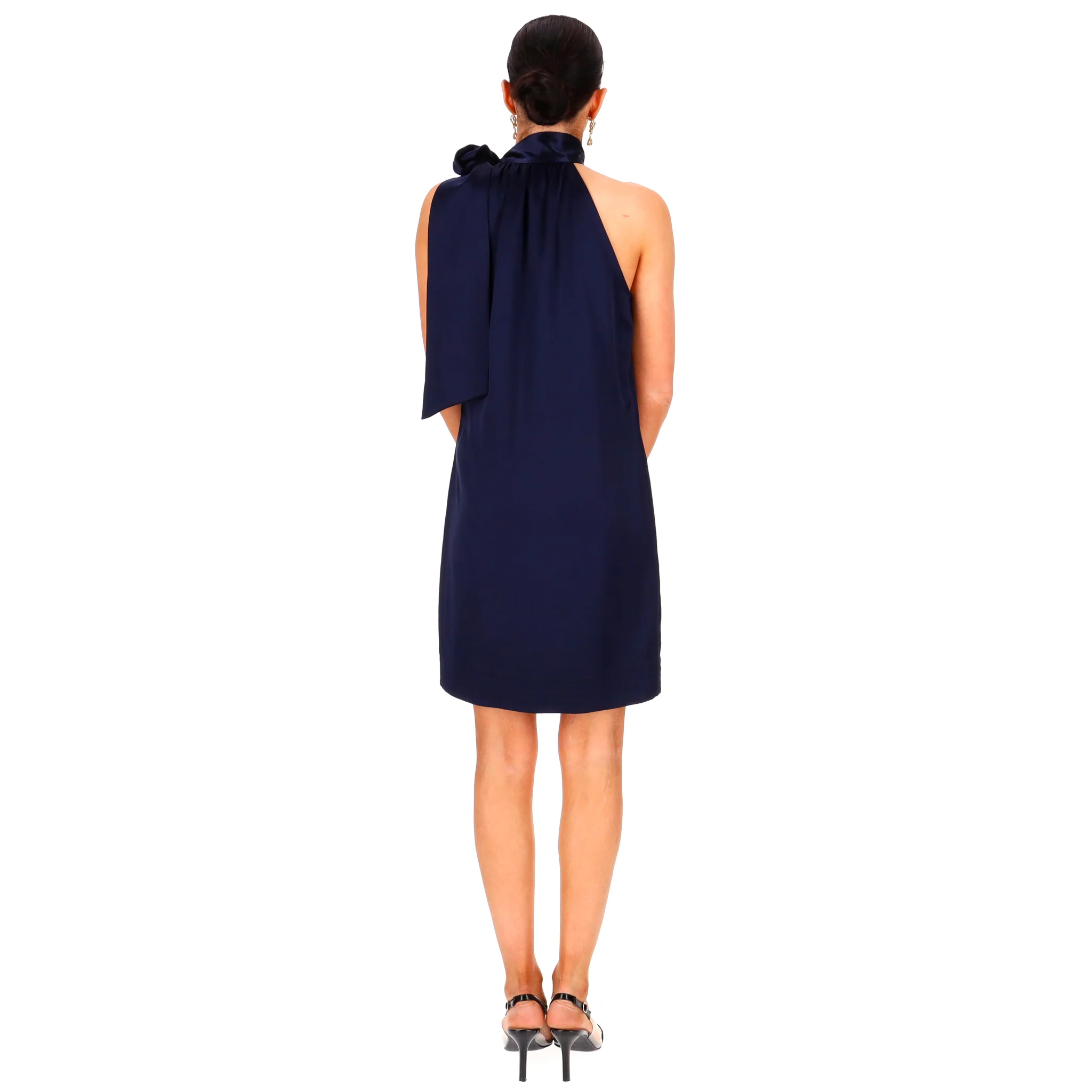 Diane Von Furstenberg Tie-Up Halter Neck Silk Dress. Size 6US - Image 4