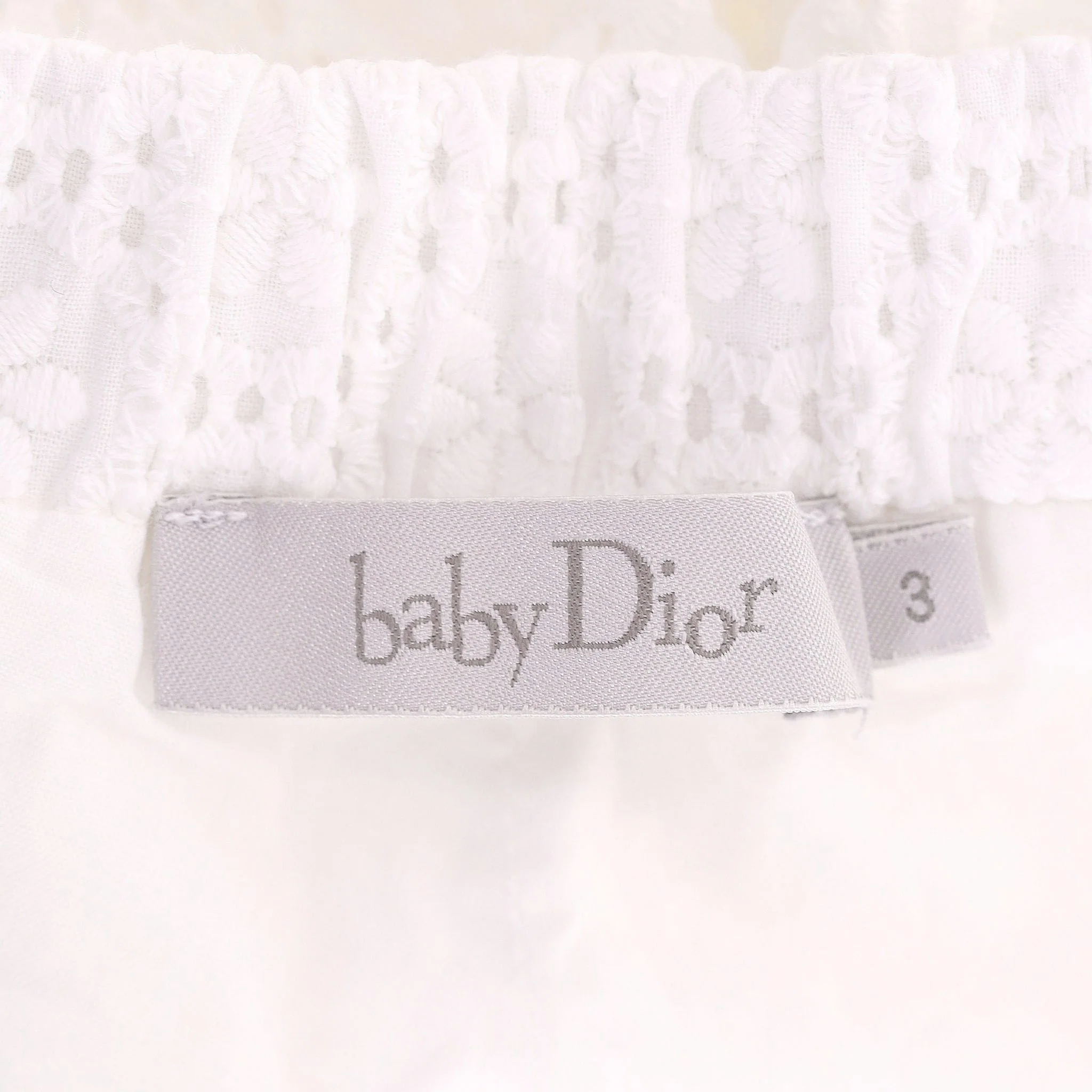 Dior Baby Girl Cotton Trousers. Size 3M - Image 3