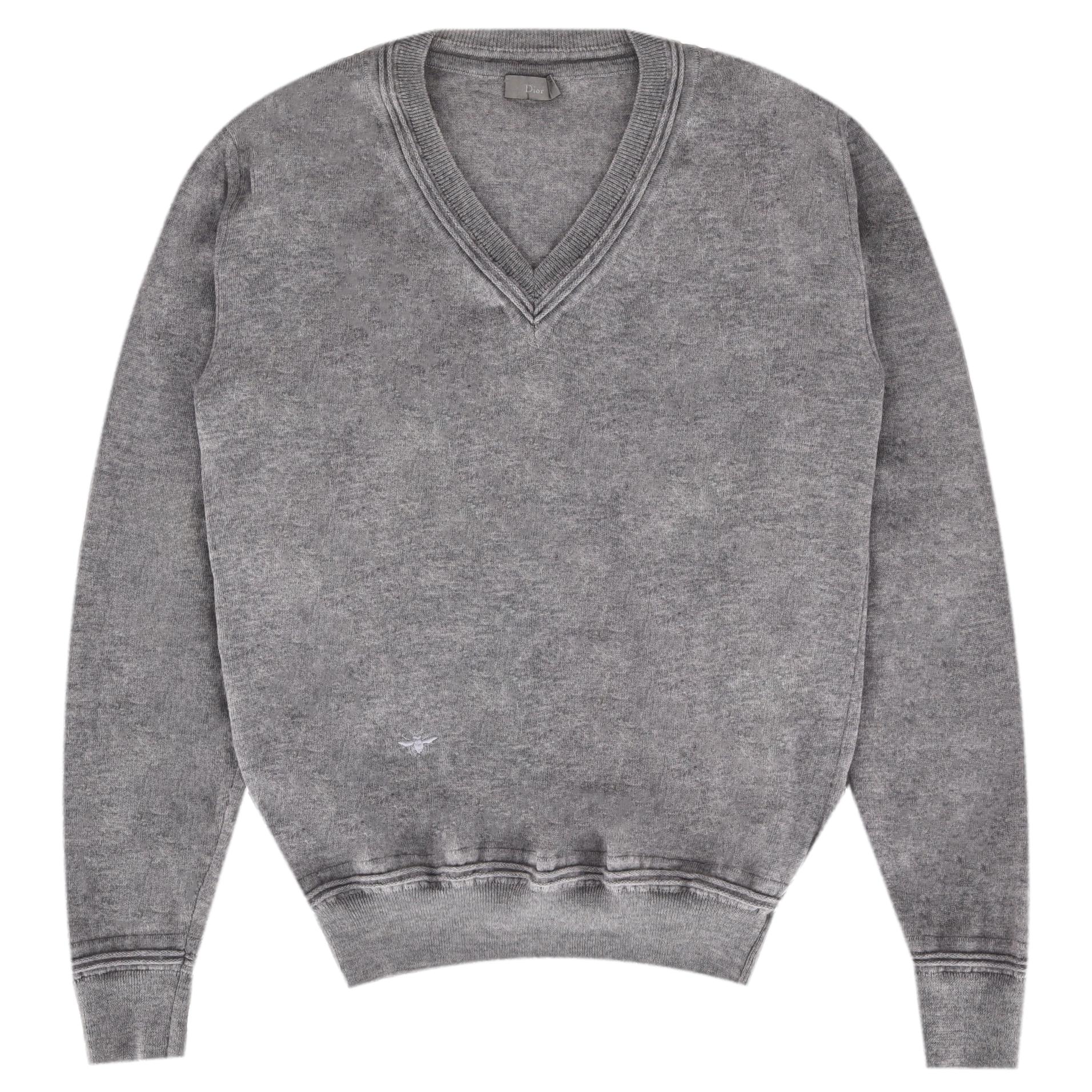 Dior Bee-Embroidered Virgin Wool Jumper. Size M