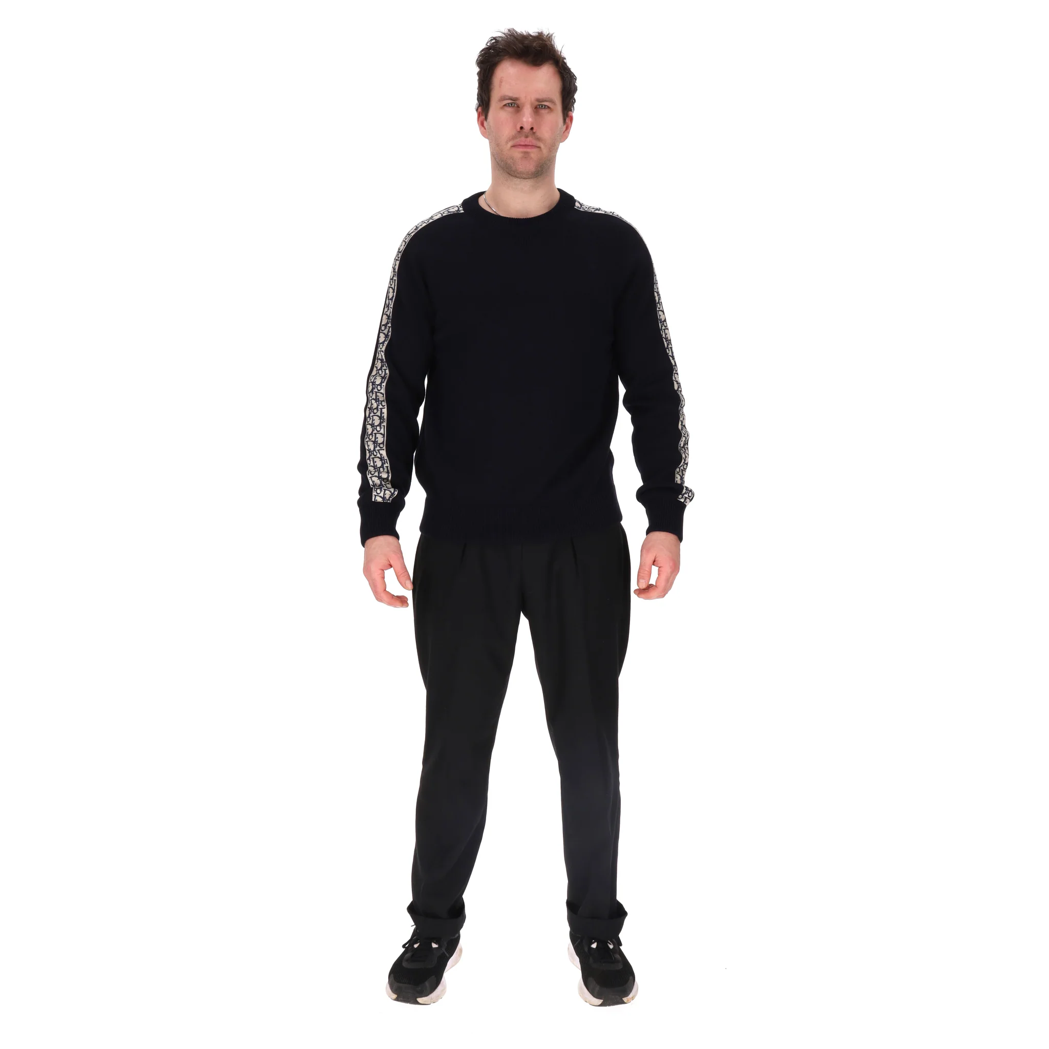 Dior 'Dior Oblique' Inserts Knitted Cotton Jumper. Size L - Image 2