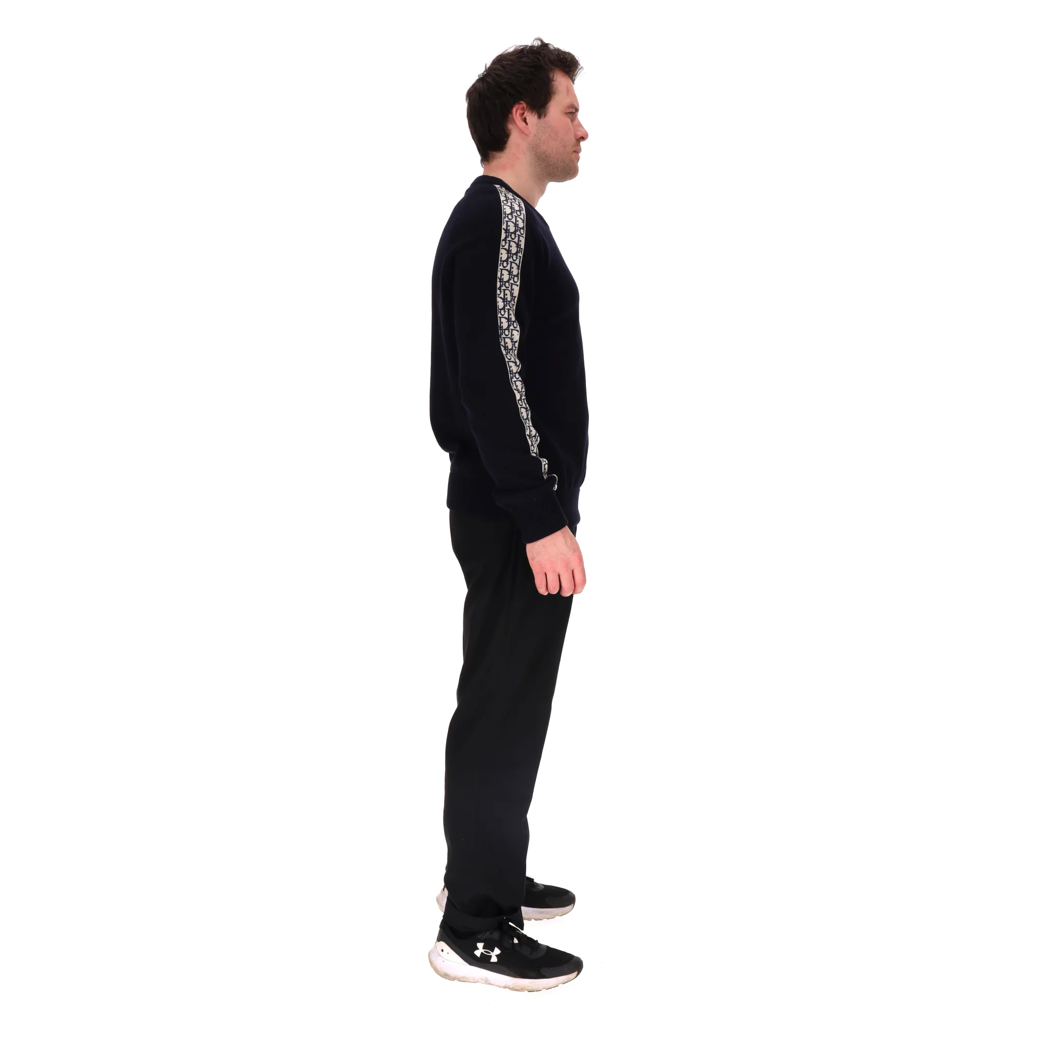 Dior 'Dior Oblique' Inserts Knitted Cotton Jumper. Size L - Image 3