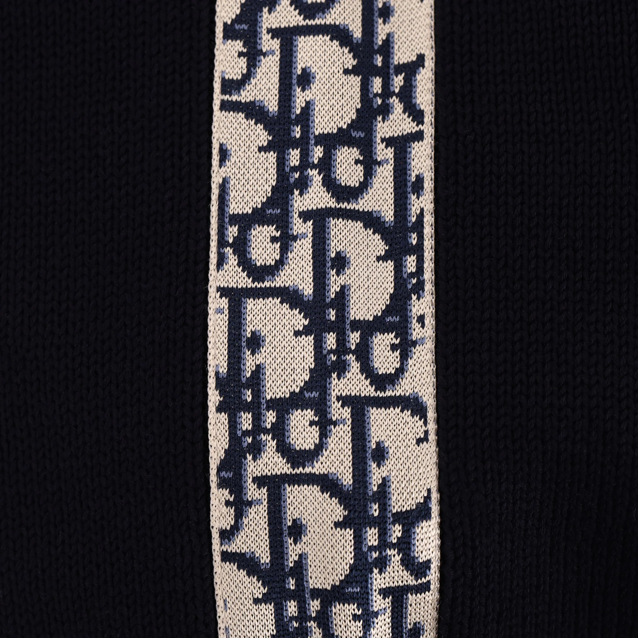 Dior 'Dior Oblique' Inserts Knitted Cotton Jumper. Size L - Image 5