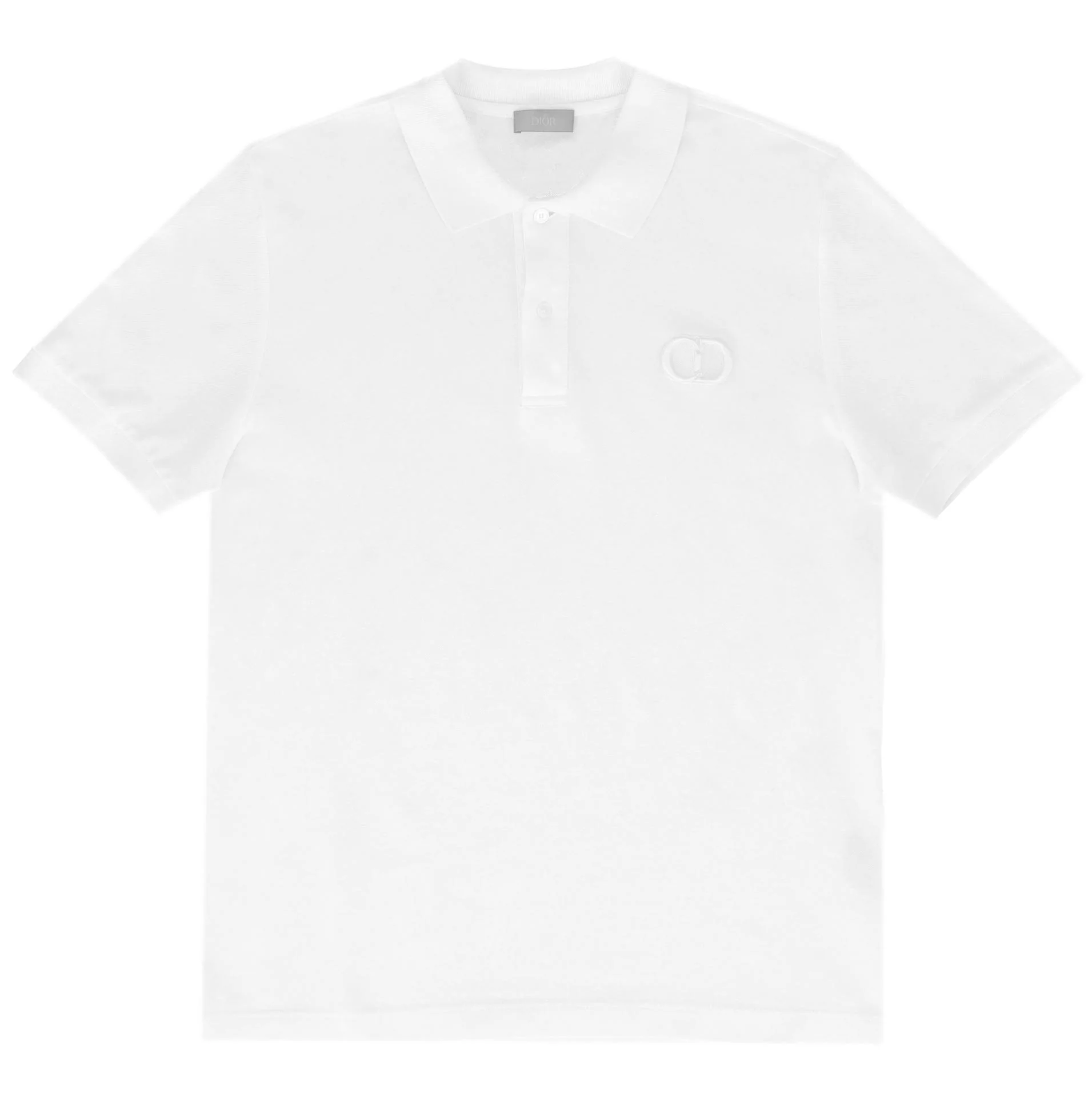 Dior 'CD Icon' Embroidered Cotton Polo Shirt. Size L