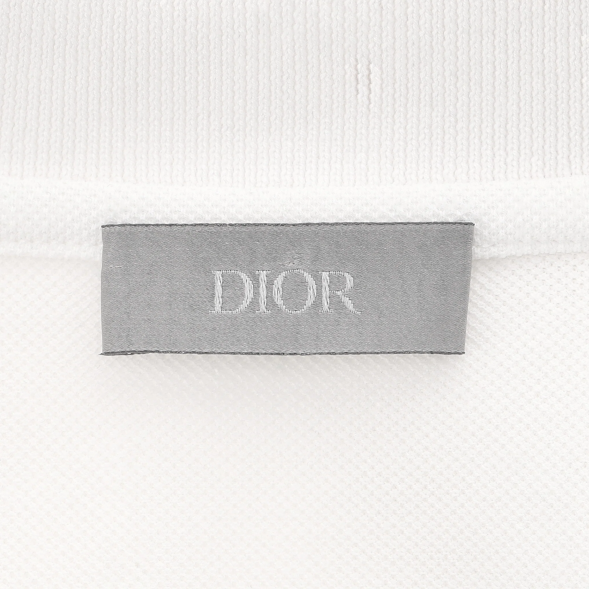 Dior 'CD Icon' Embroidered Cotton Polo Shirt. Size L - Image 5