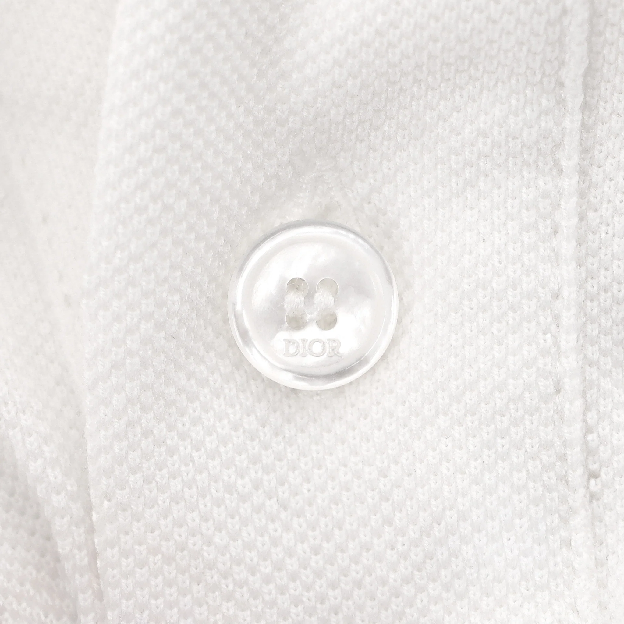Dior 'CD Icon' Embroidered Cotton Polo Shirt. Size L - Image 7