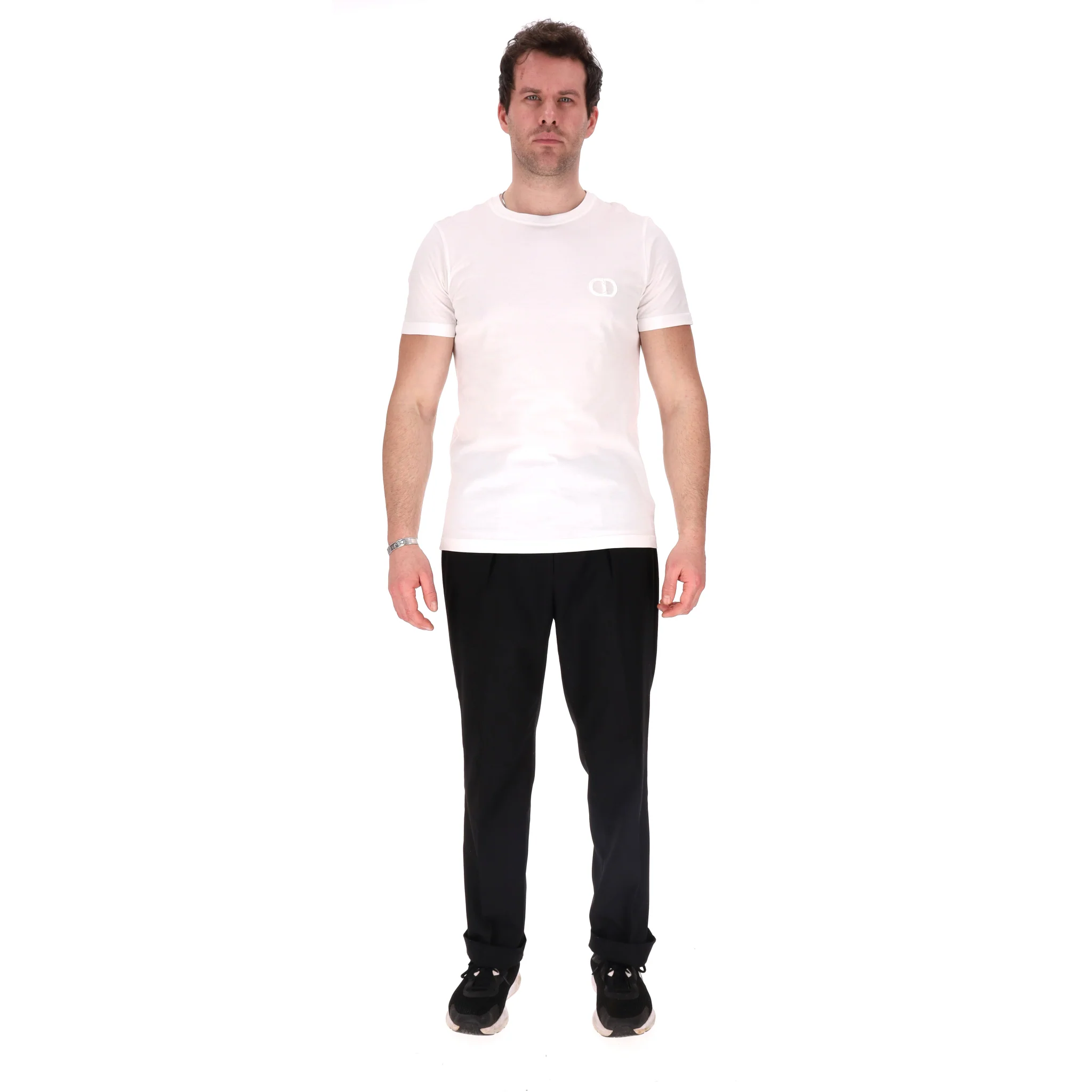 Dior 'CD Icon' Embroidered Cotton T-Shirt. Size L - Image 2