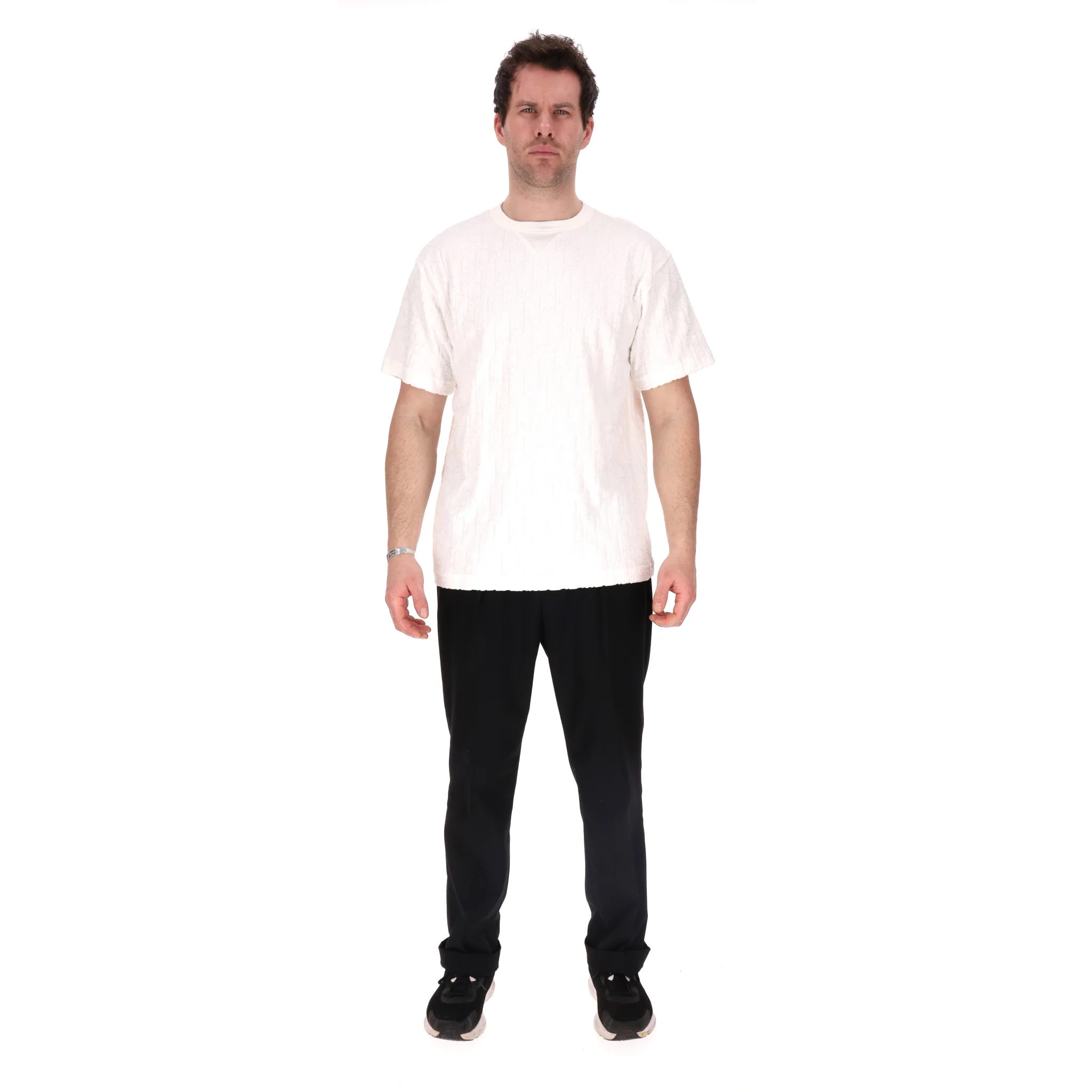Dior Oblique Relaxed-Fit Cotton Jacquard T-Shirt. Size L - Image 2