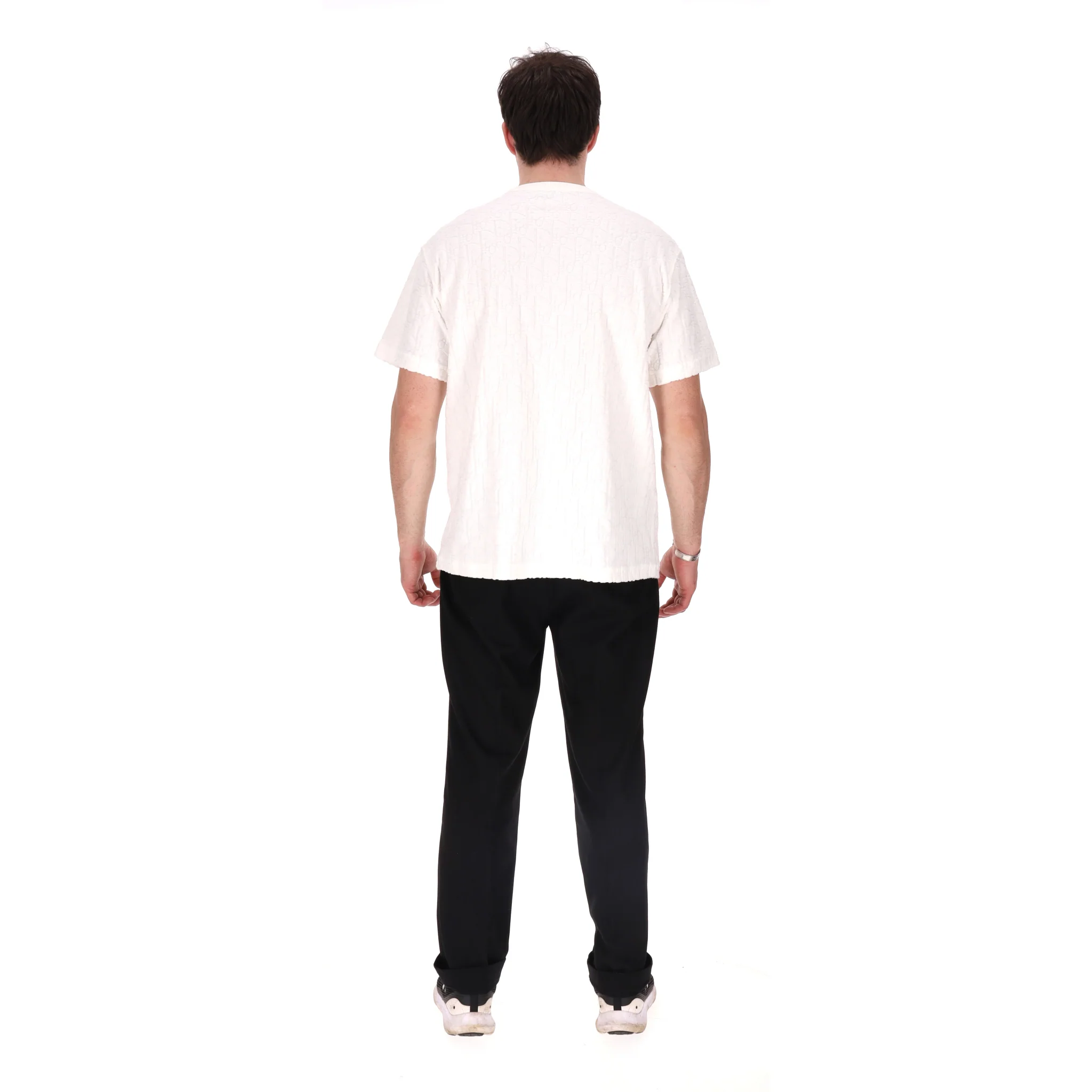 Dior Oblique Relaxed-Fit Cotton Jacquard T-Shirt. Size L - Image 4