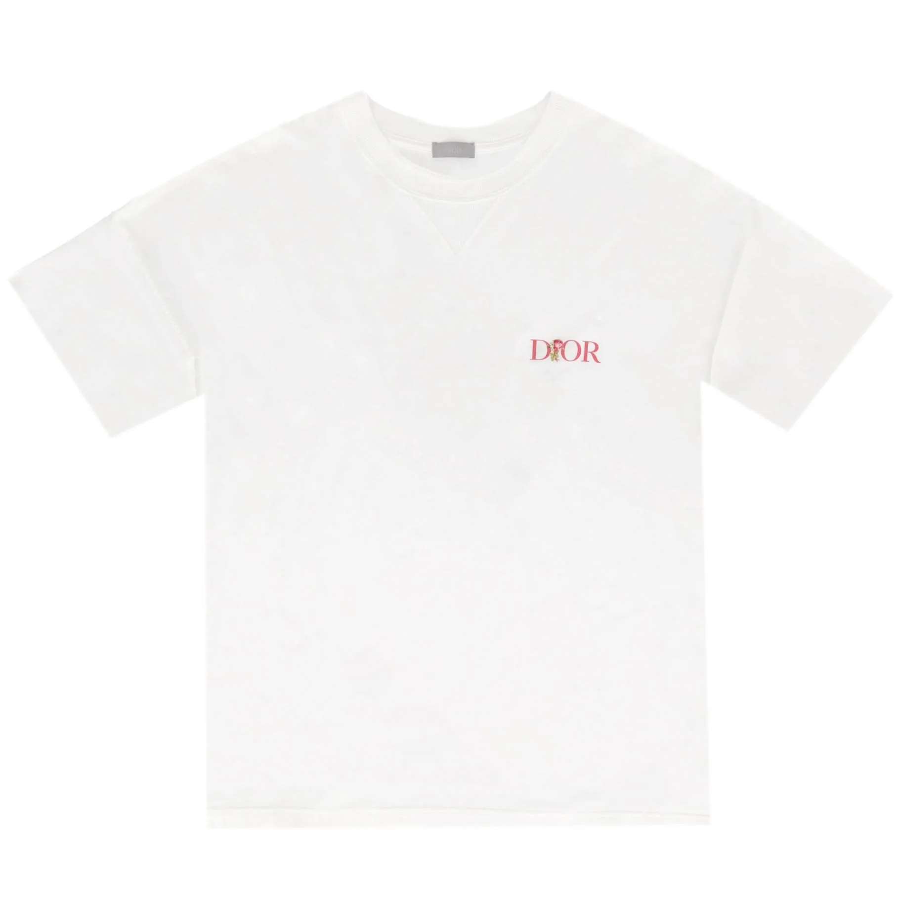 Dior Cotton Logo Rose Print 'Dior Jardin' T-Shirt. Size XL