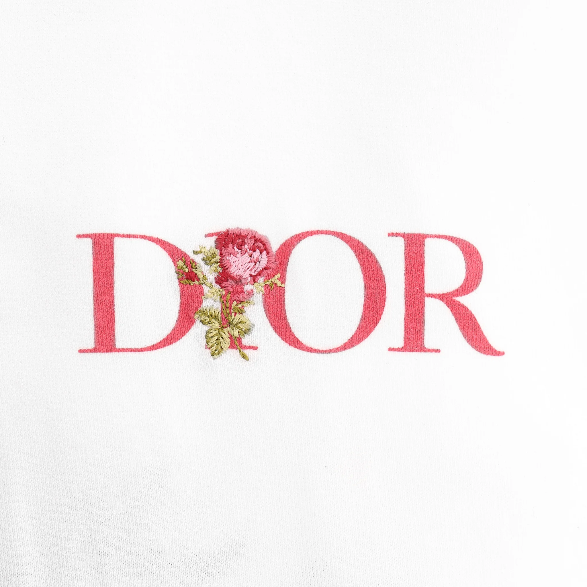 Dior Cotton Logo Rose Print 'Dior Jardin' T-Shirt. Size XL - Image 5
