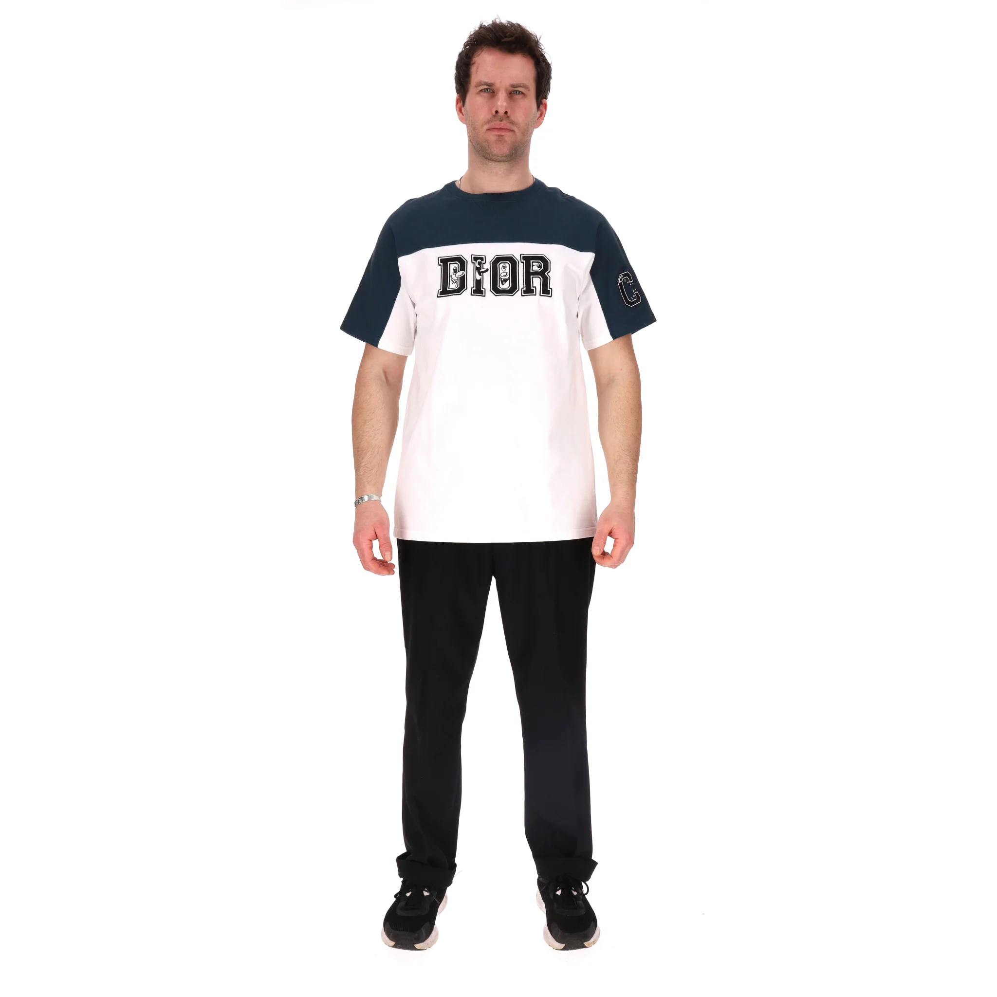 Dior x Kenny Scharf Ltd Edition Oversized Logo Embroidered T-Shirt. Size L - Image 2