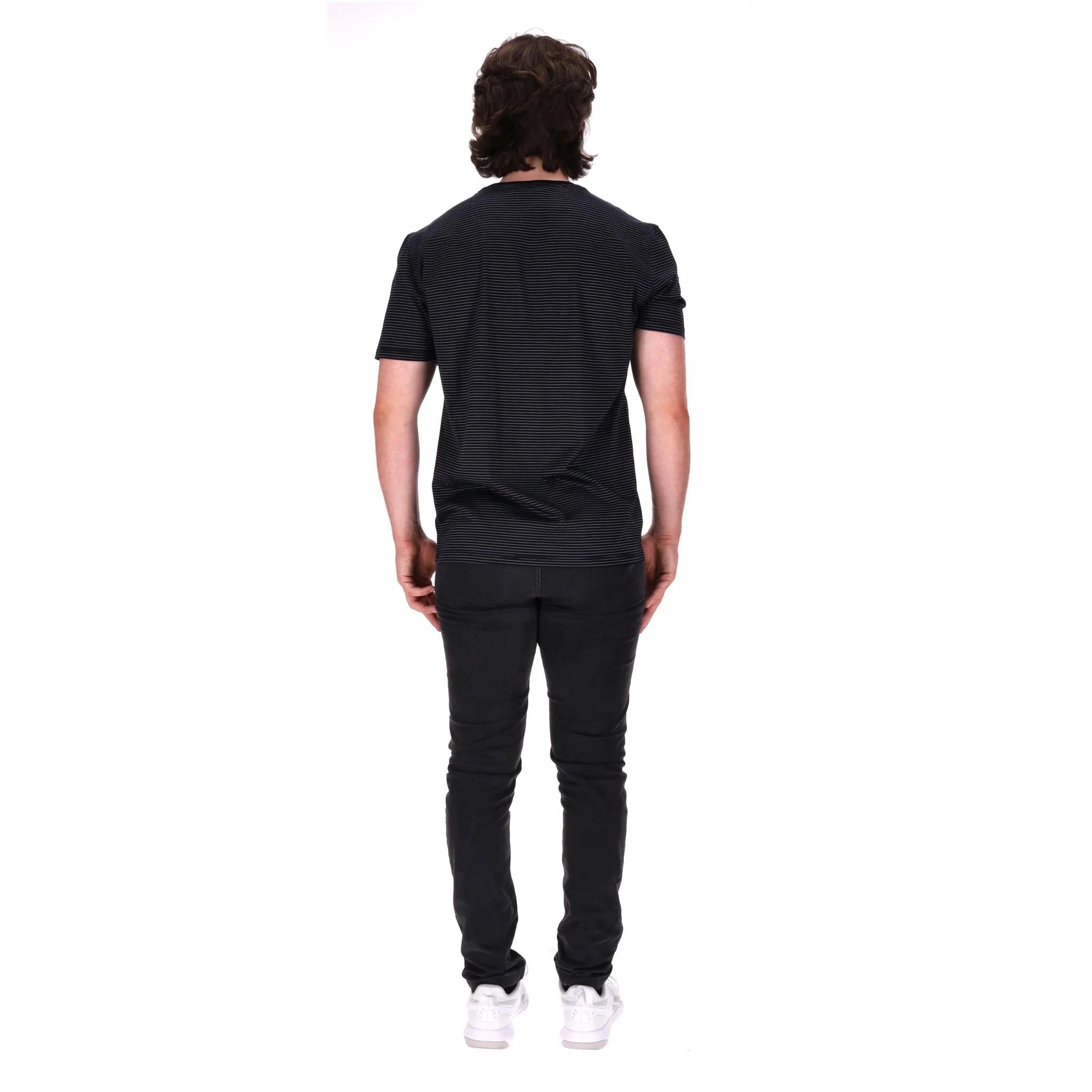 Dior Cotton Striped Logo T-Shirt. Size 54FR - Image 4