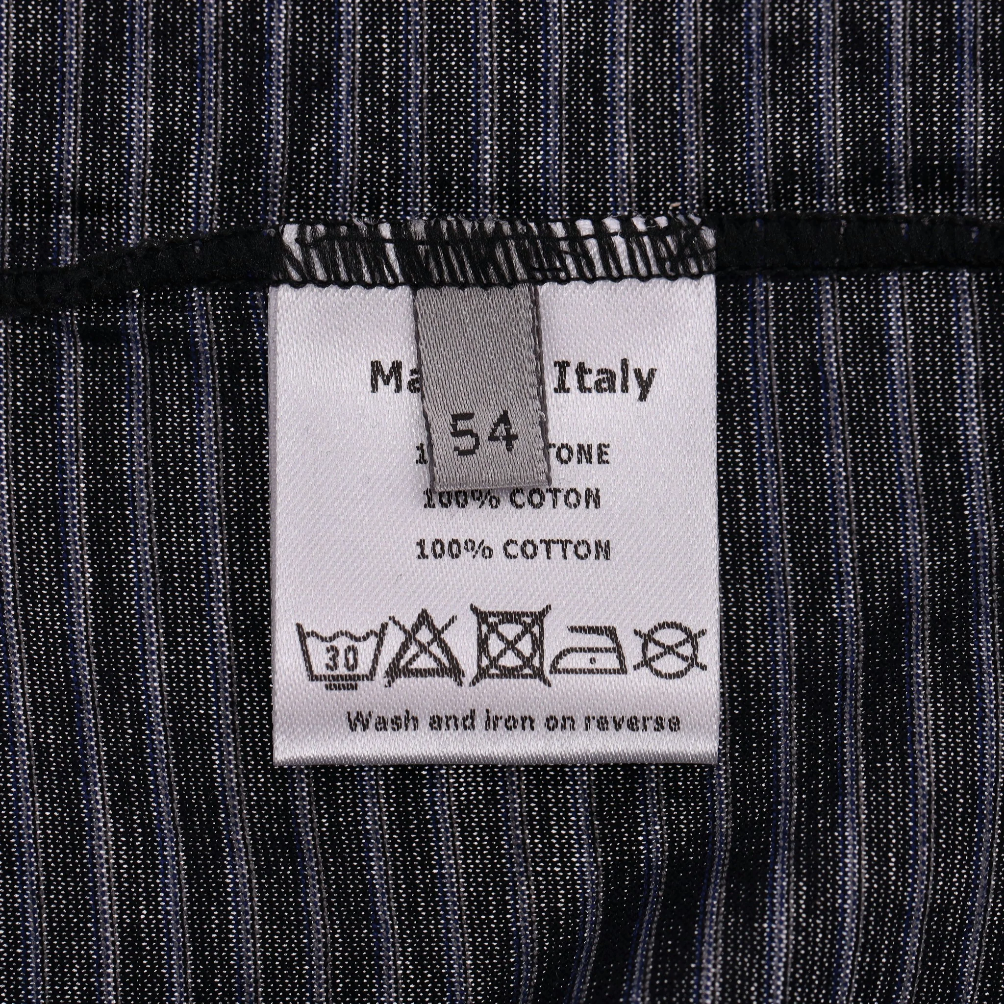 Dior Cotton Striped Logo T-Shirt. Size 54FR - Image 7