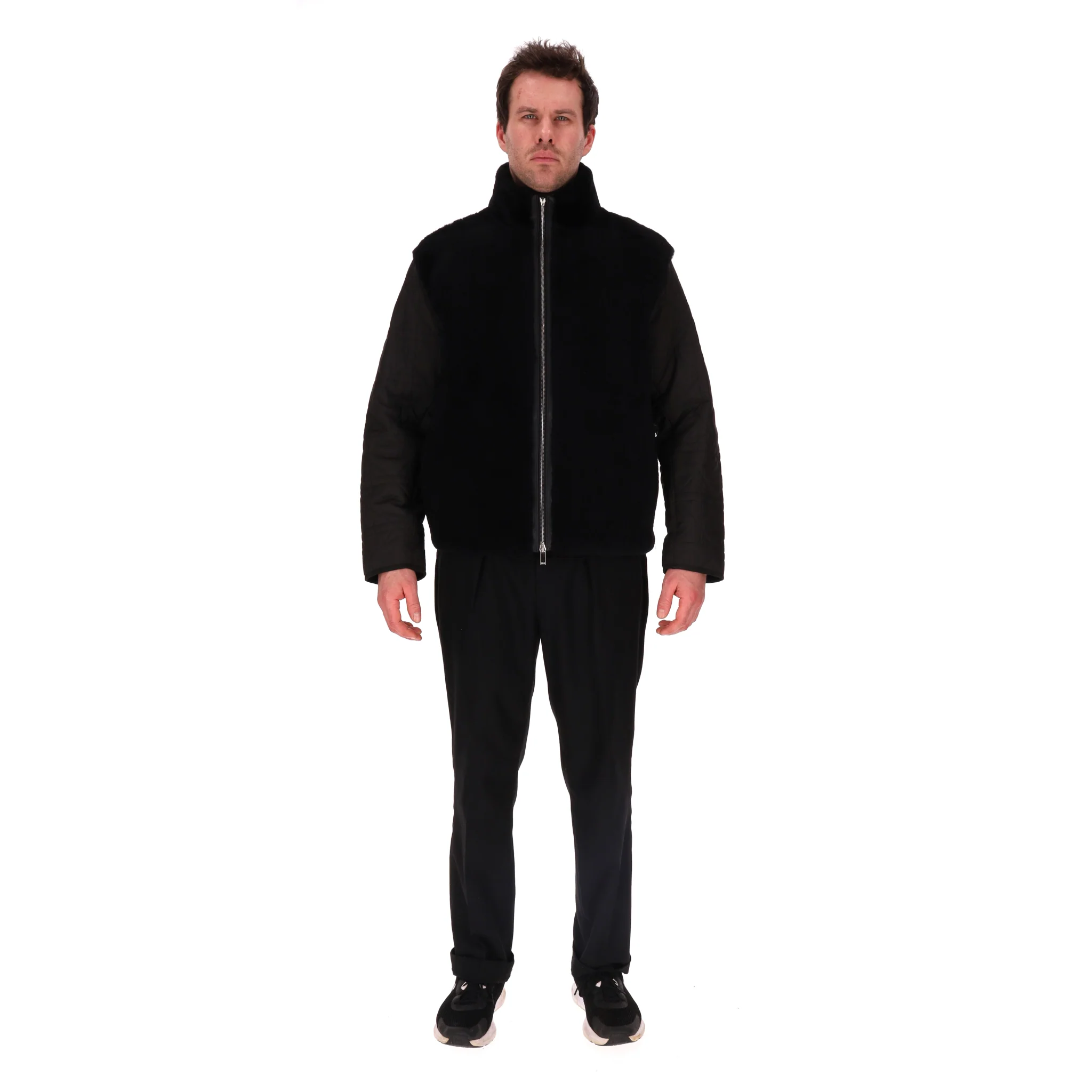 Dior 'Dior Cannage' Jacket With Lamb Fur Front. Size 54FR - Image 2
