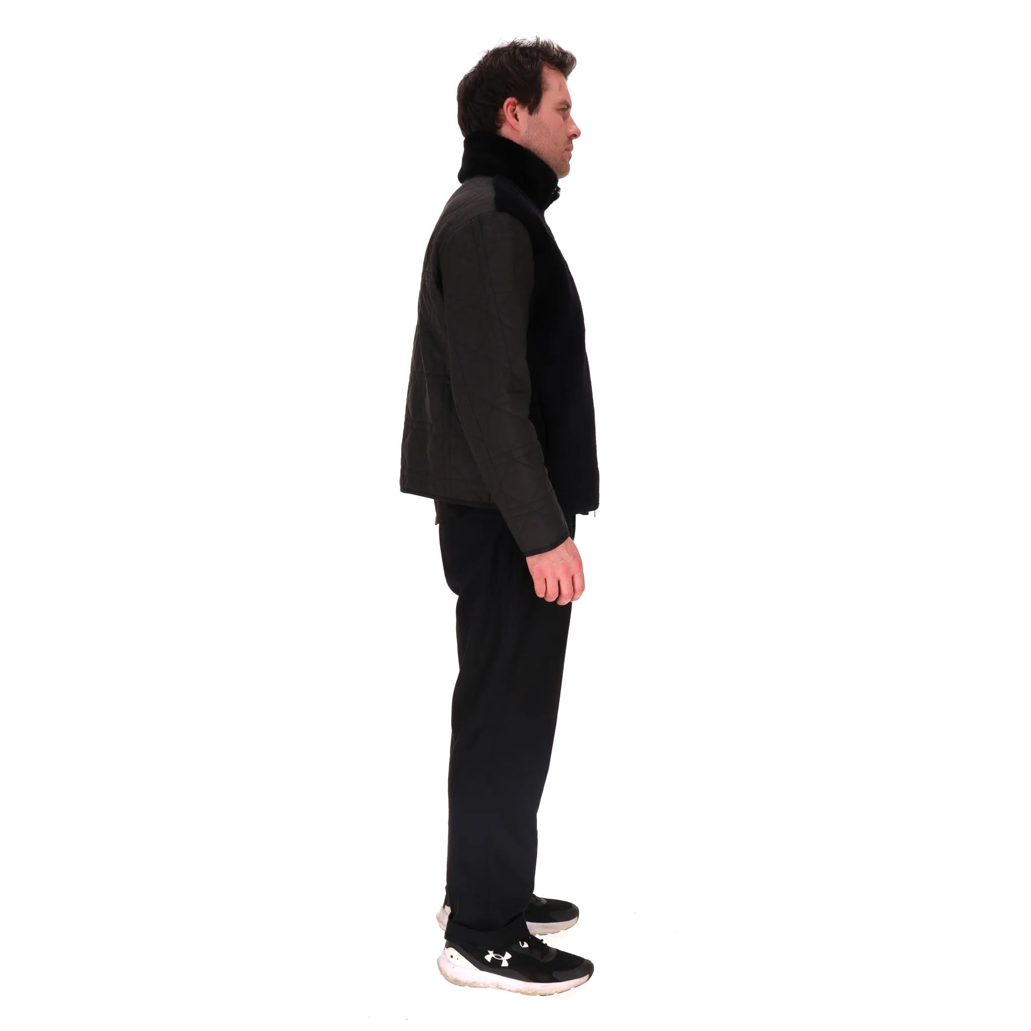 Dior 'Dior Cannage' Jacket With Lamb Fur Front. Size 54FR - Image 3