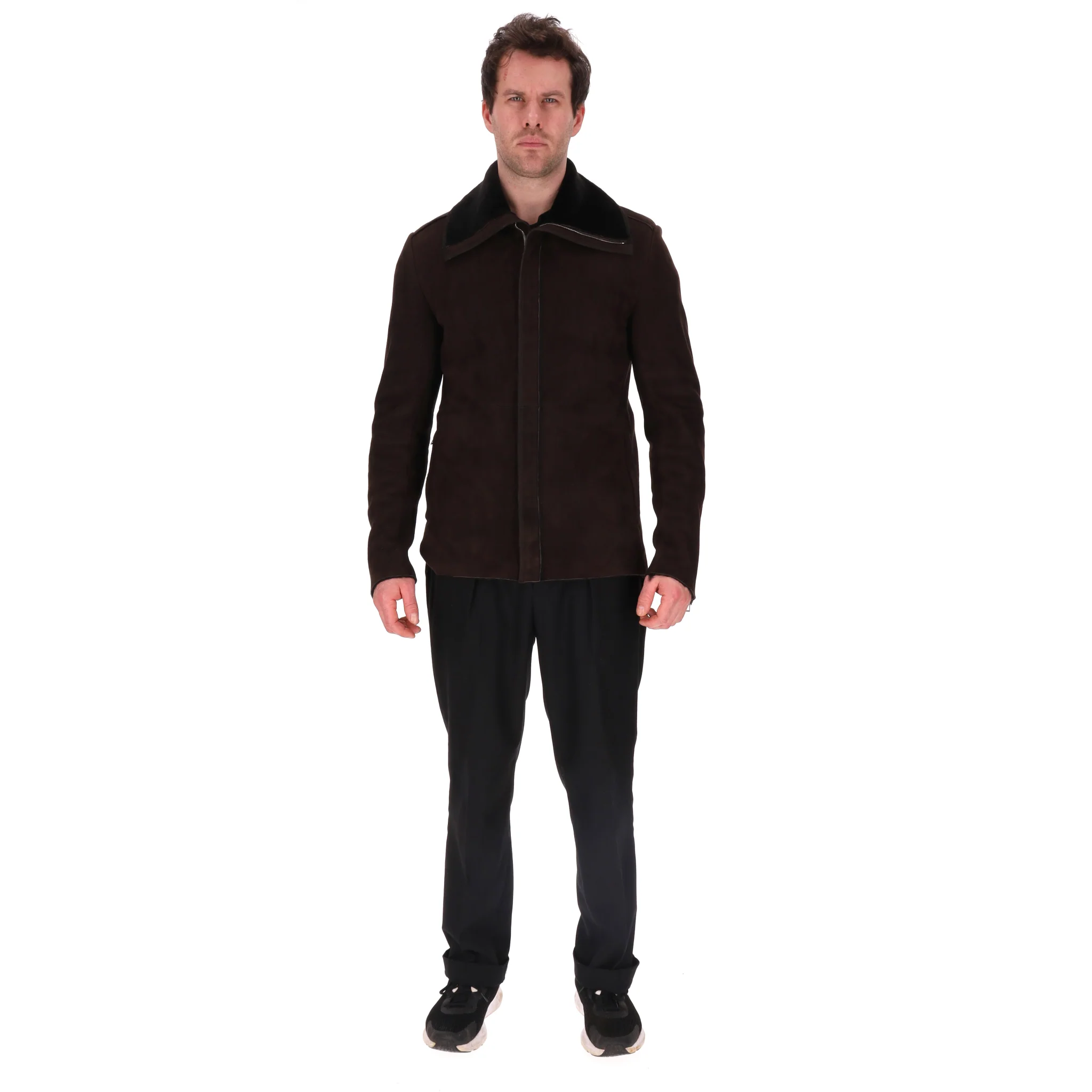 Dior Lamb Suede Shearling Pilot Jacket. Size 50FR - Image 2