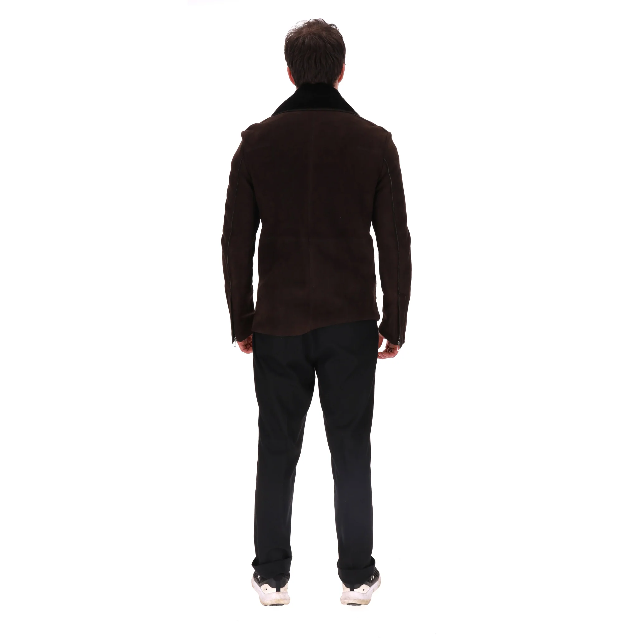 Dior Lamb Suede Shearling Pilot Jacket. Size 50FR - Image 4