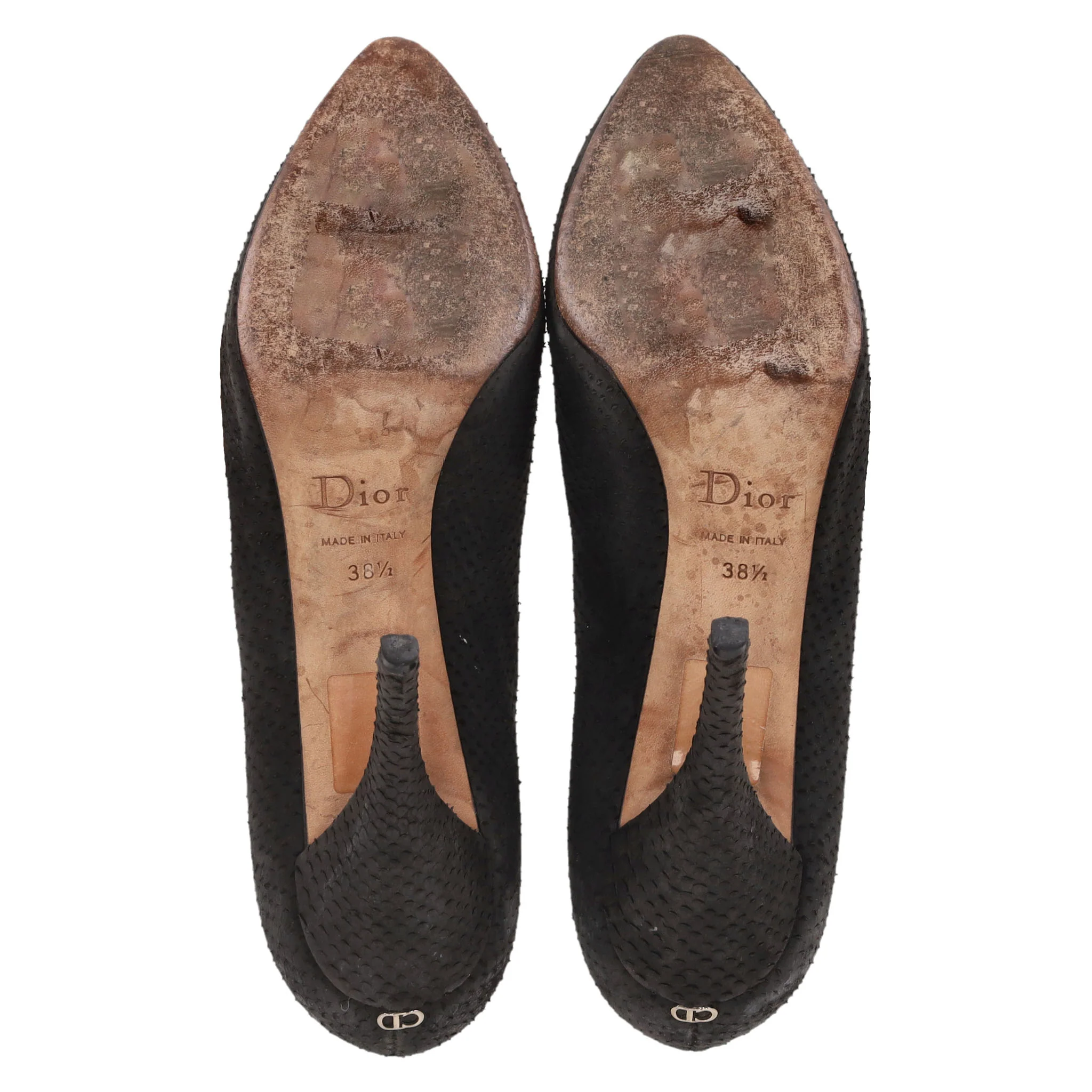 Dior Python Skin Logo Detail Pumps. Size 38.5 - Image 5