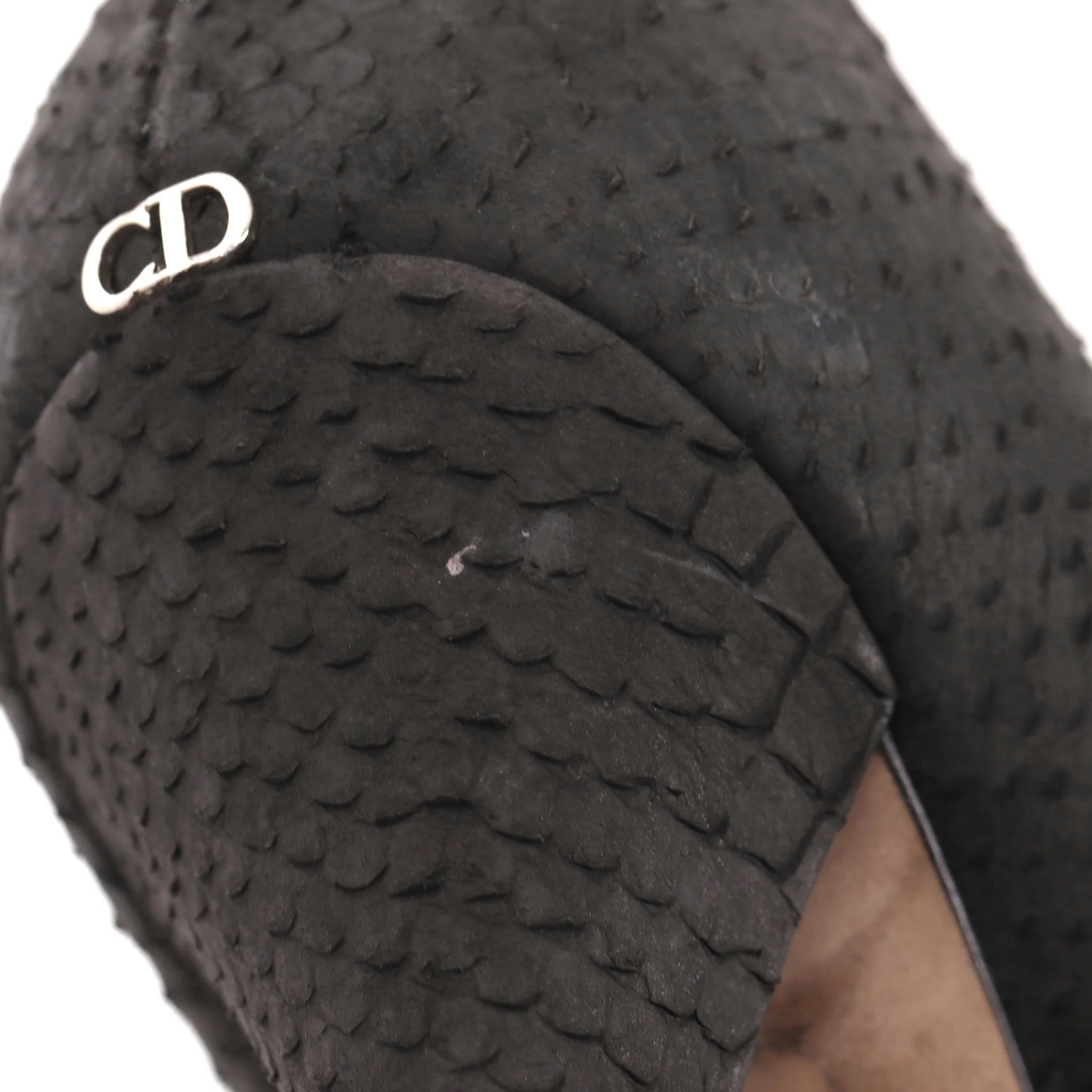 Dior Python Skin Logo Detail Pumps. Size 38.5 - Image 8