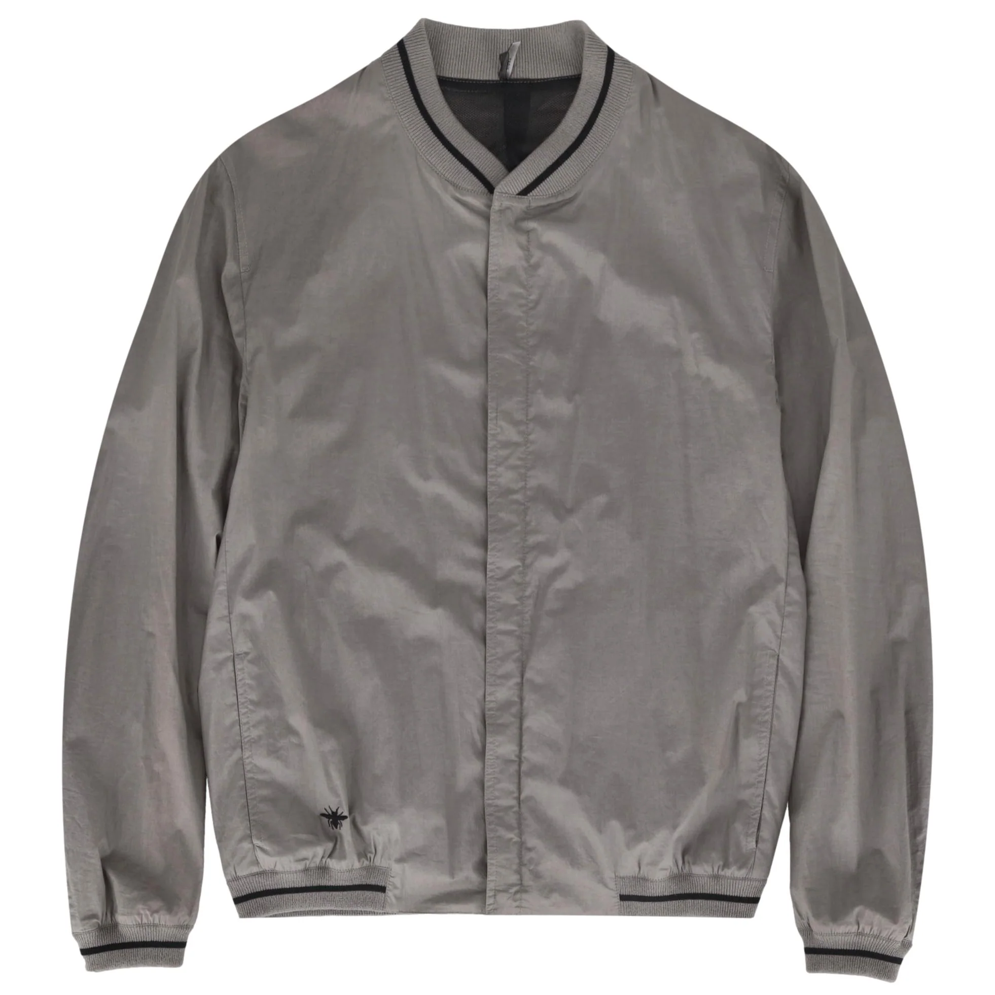 Dior Bee-Embroidered Cotton Bomber Jacket. Size 52FR