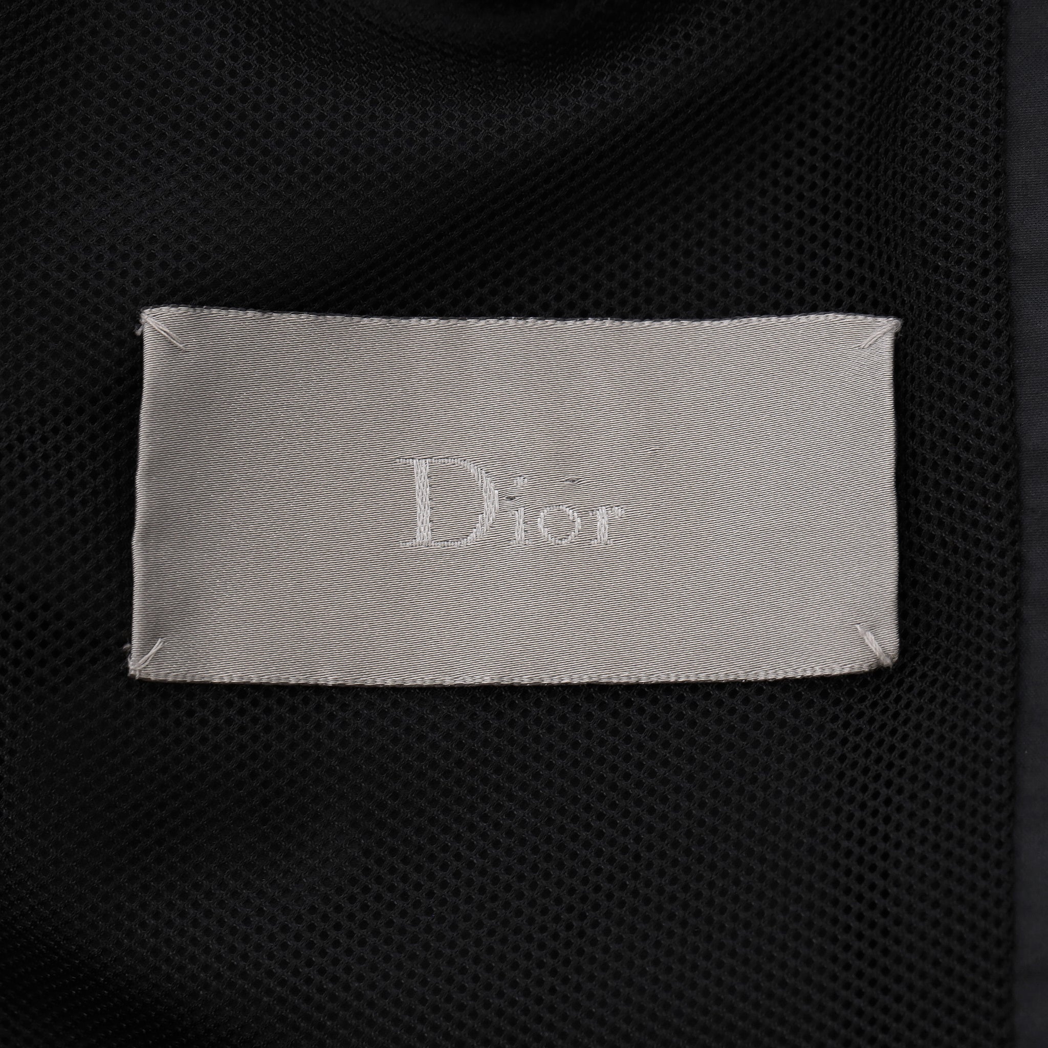 Dior Silk & Cotton Blend Bee-Embroidered Bomber Jacket. Size 52FR - Image 7