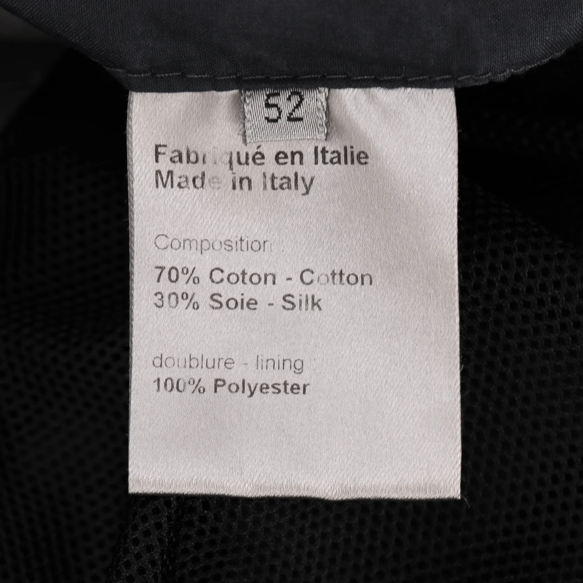 Dior Silk & Cotton Blend Bee-Embroidered Bomber Jacket. Size 52FR - Image 8