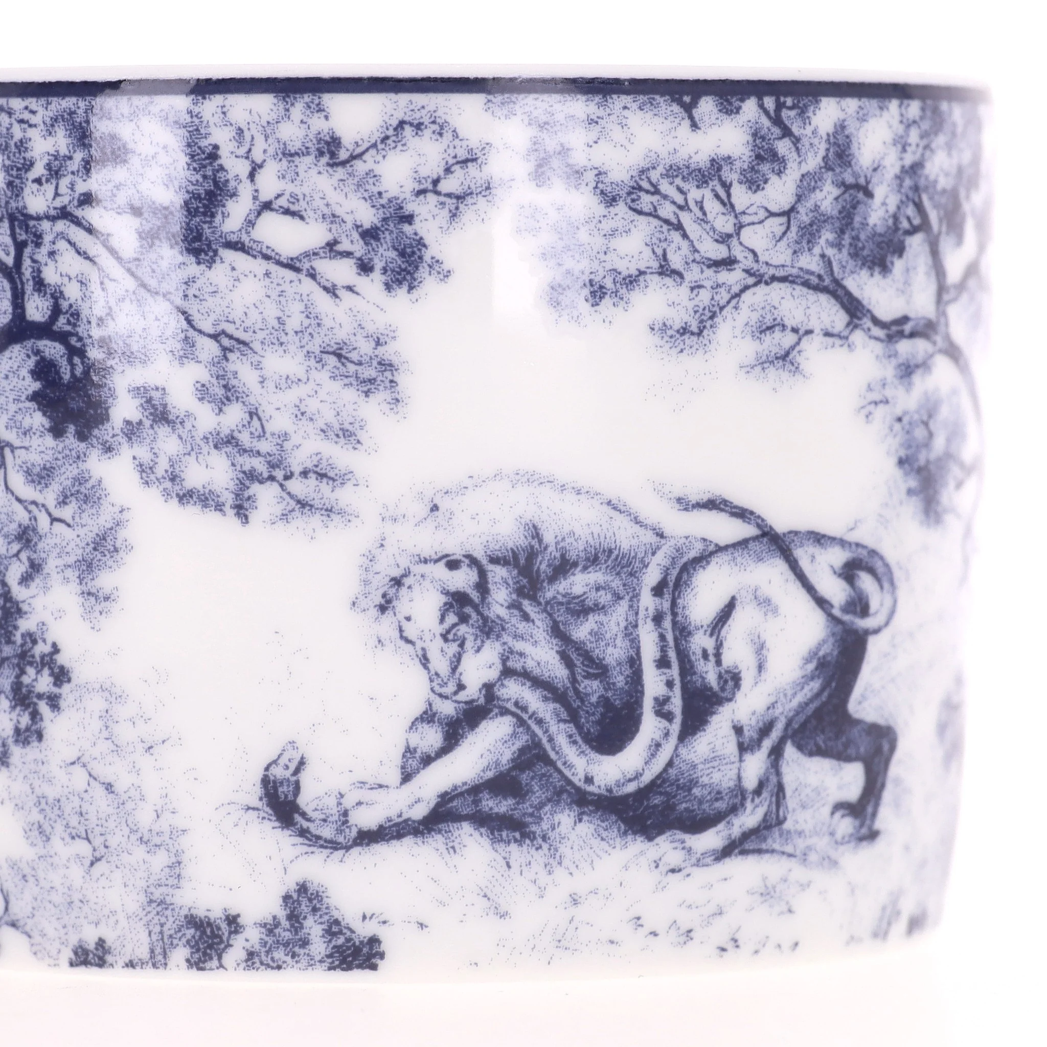 Dior Toile de Jouy Limoges Porcelain Four-Piece Teacup and Saucer Set - Image 6