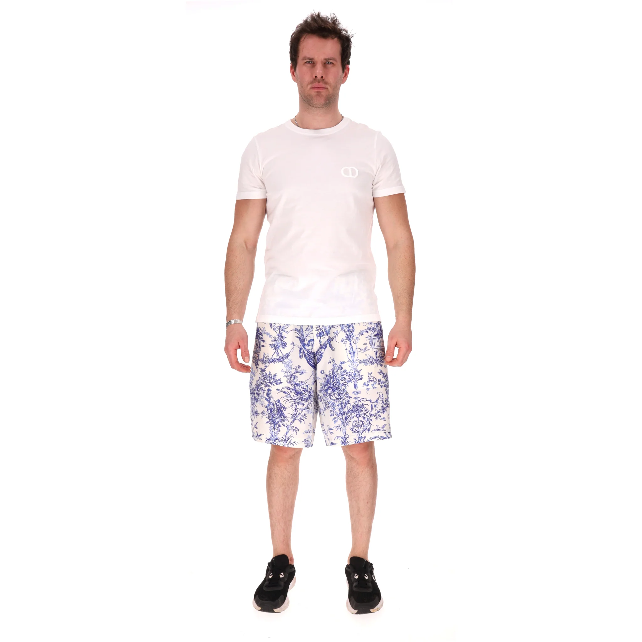 Dior Toile de Jouy Silk Shorts. Size 50FR - Image 2