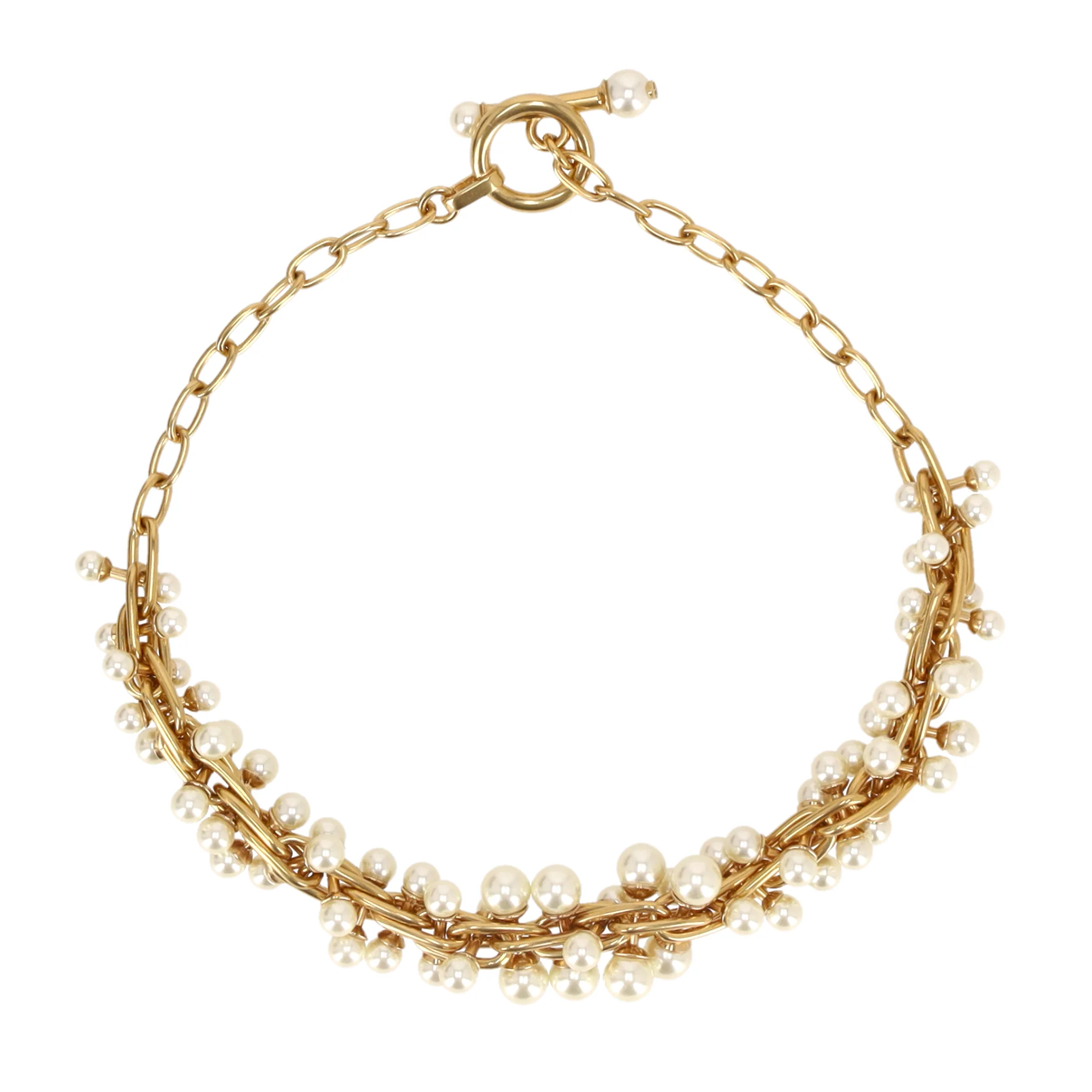 Dior TorsaDior Choker Embellished With White Resin Pearls - Image 4