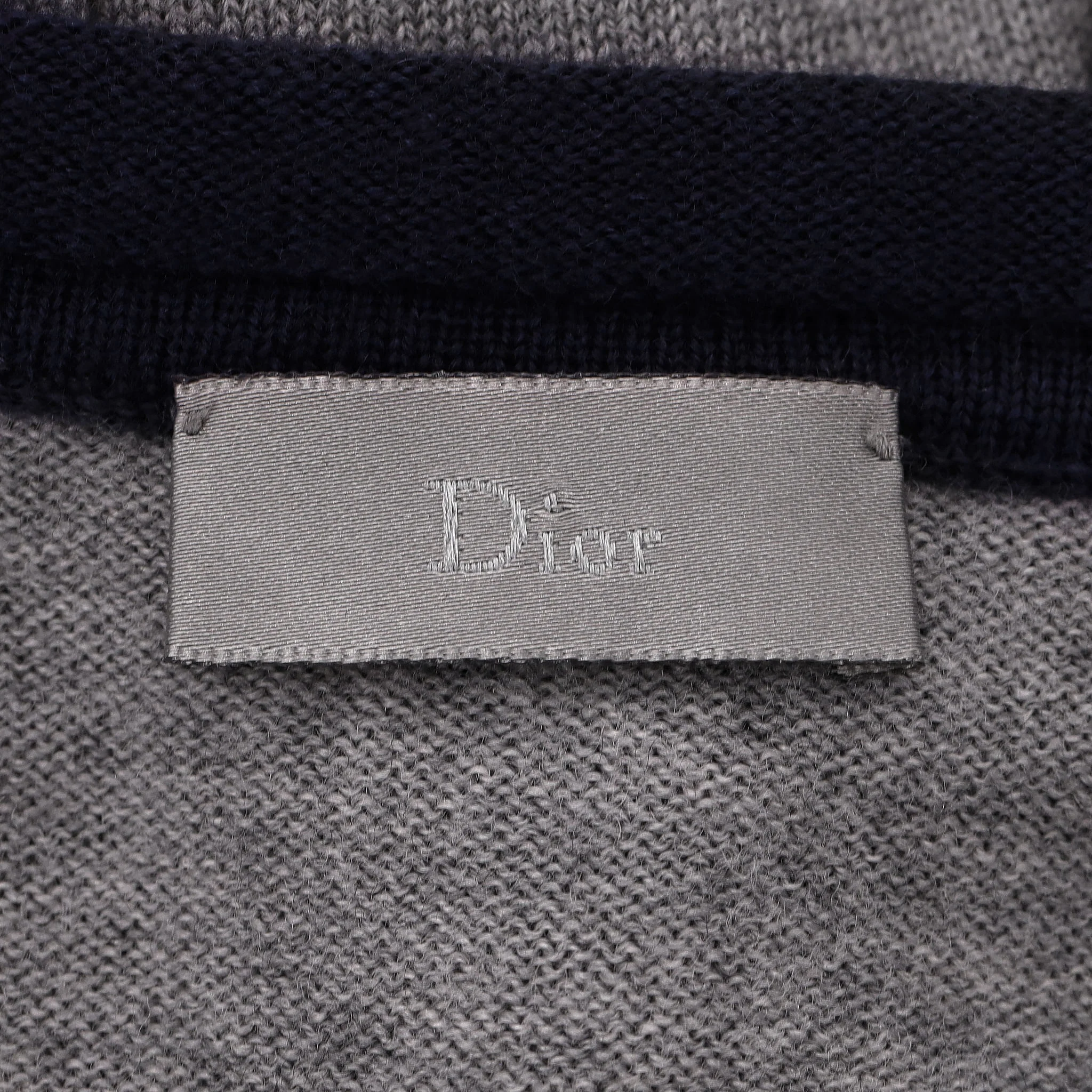 Dior Virgin Wool V-Neck Cardigan. Size XL - Image 6