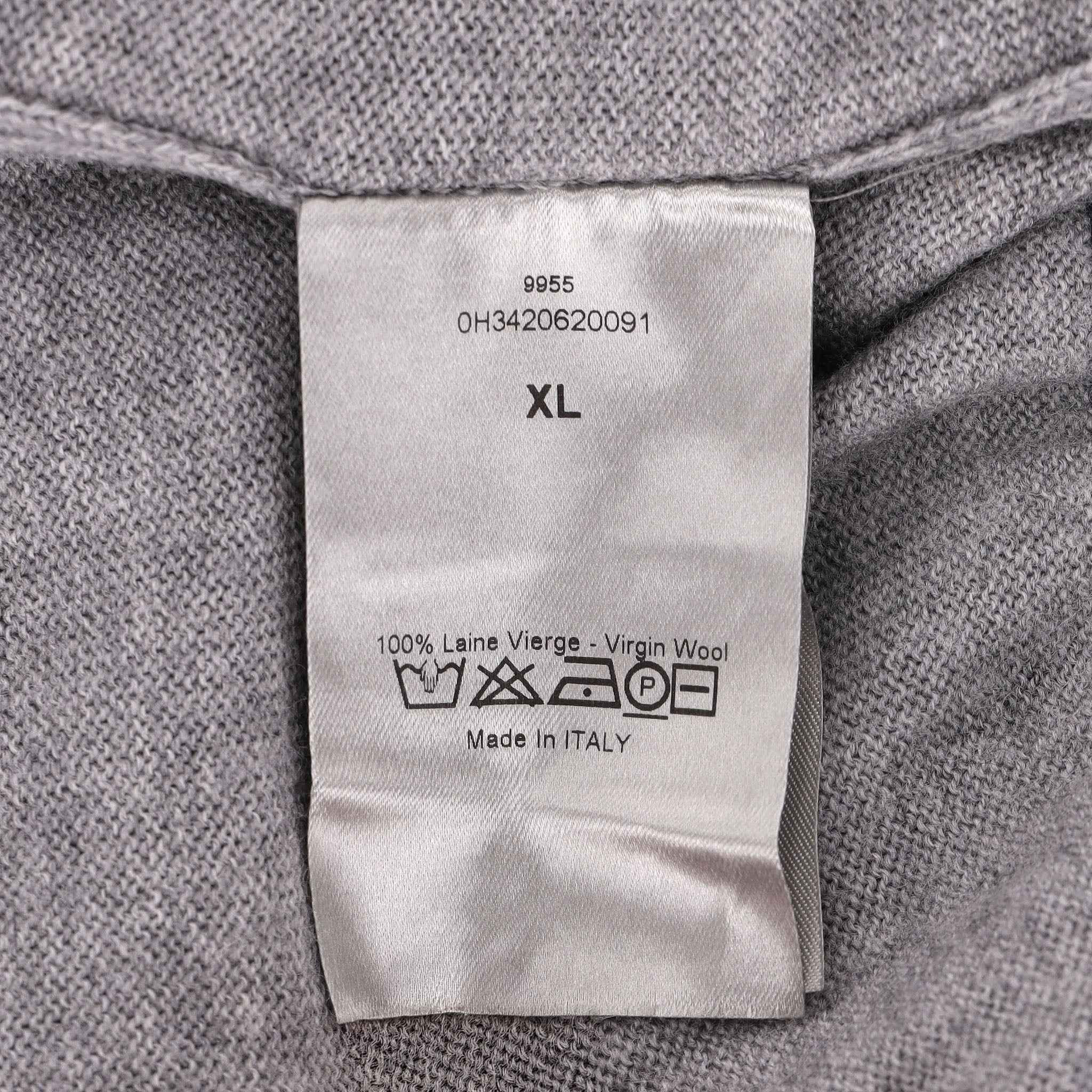 Dior Virgin Wool V-Neck Cardigan. Size XL - Image 7