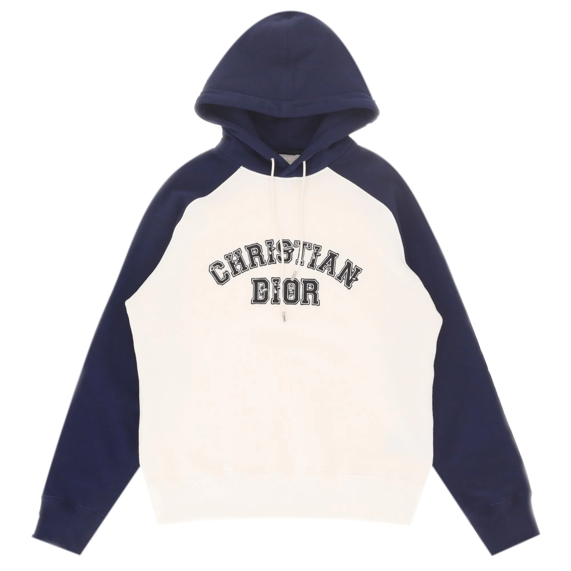 Dior x Kenny Scharf Logo Embroidered Varsity Hoodie. Size L