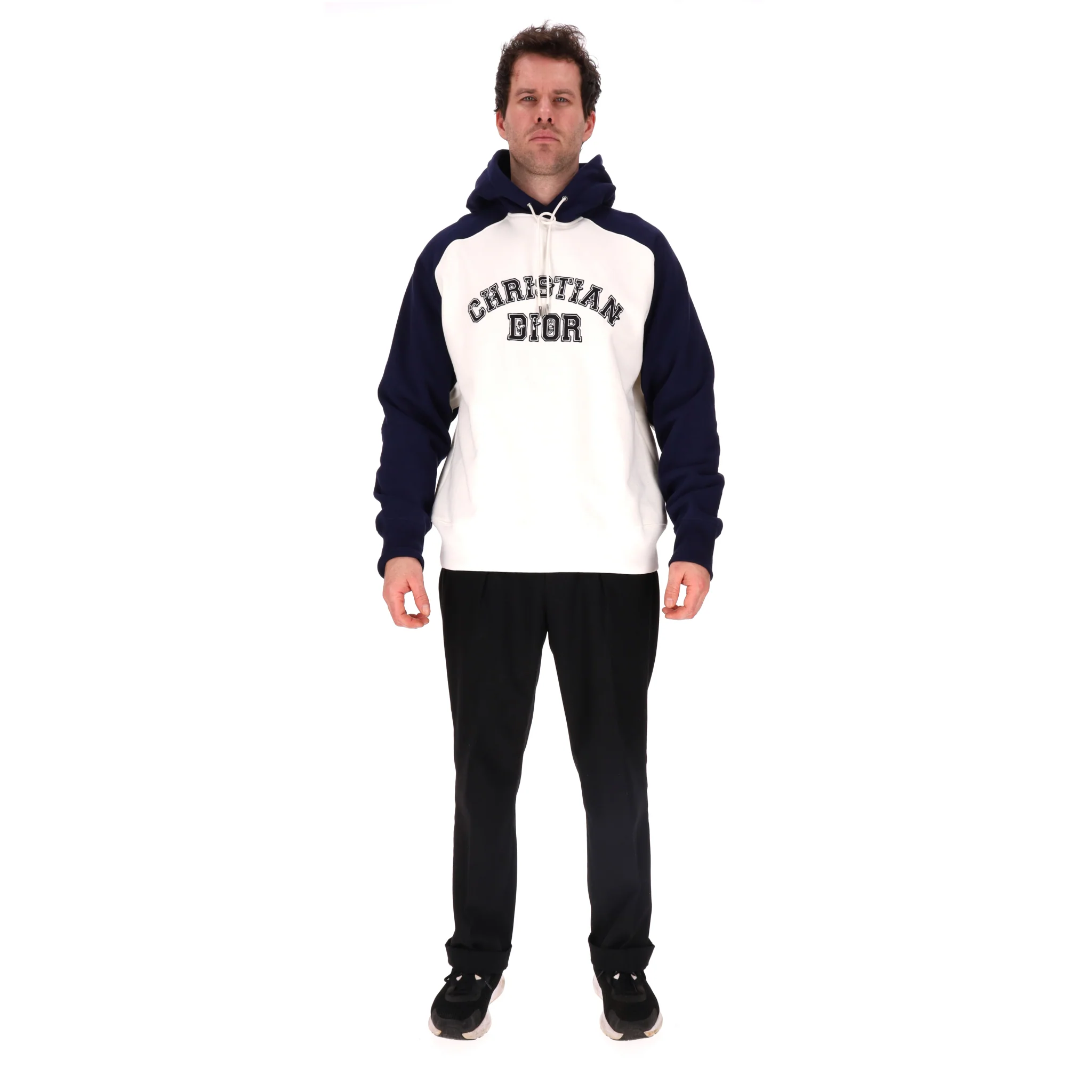 Dior x Kenny Scharf Logo Embroidered Varsity Hoodie. Size L - Image 2