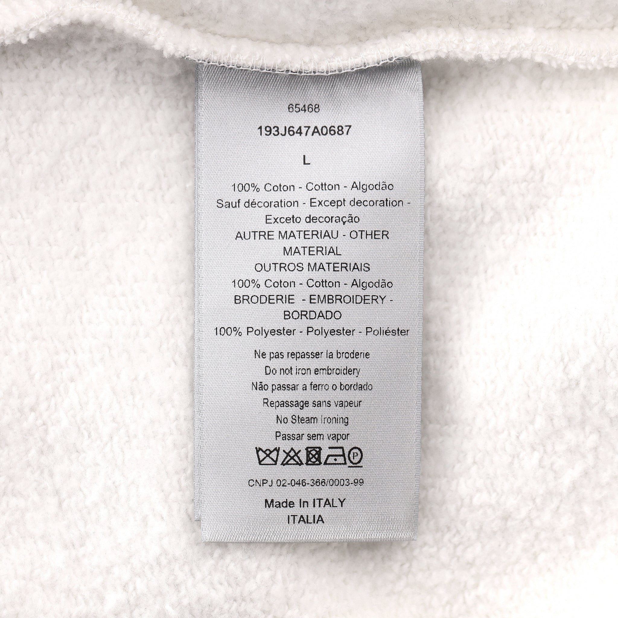 Dior x Kenny Scharf Logo Embroidered Varsity Hoodie. Size L - Image 9