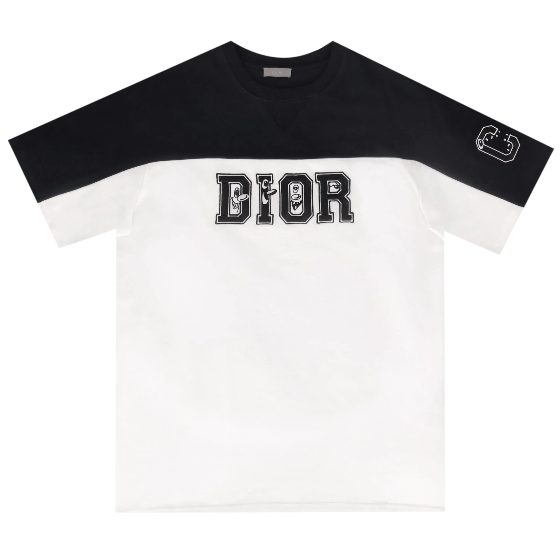 Dior x Kenny Scharf Ltd Edition Oversized Logo Embroidered T-Shirt. Size L