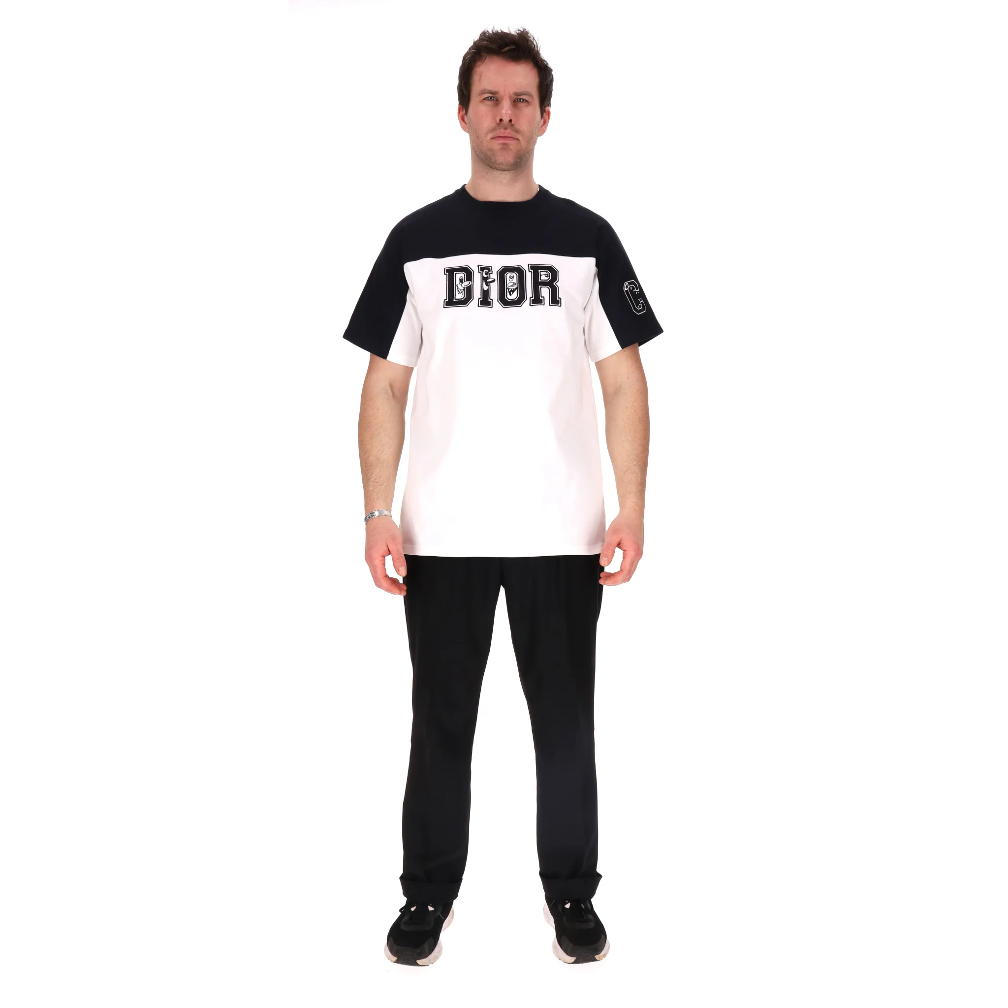 Dior x Kenny Scharf Ltd Edition Oversized Logo Embroidered T-Shirt. Size L - Image 2