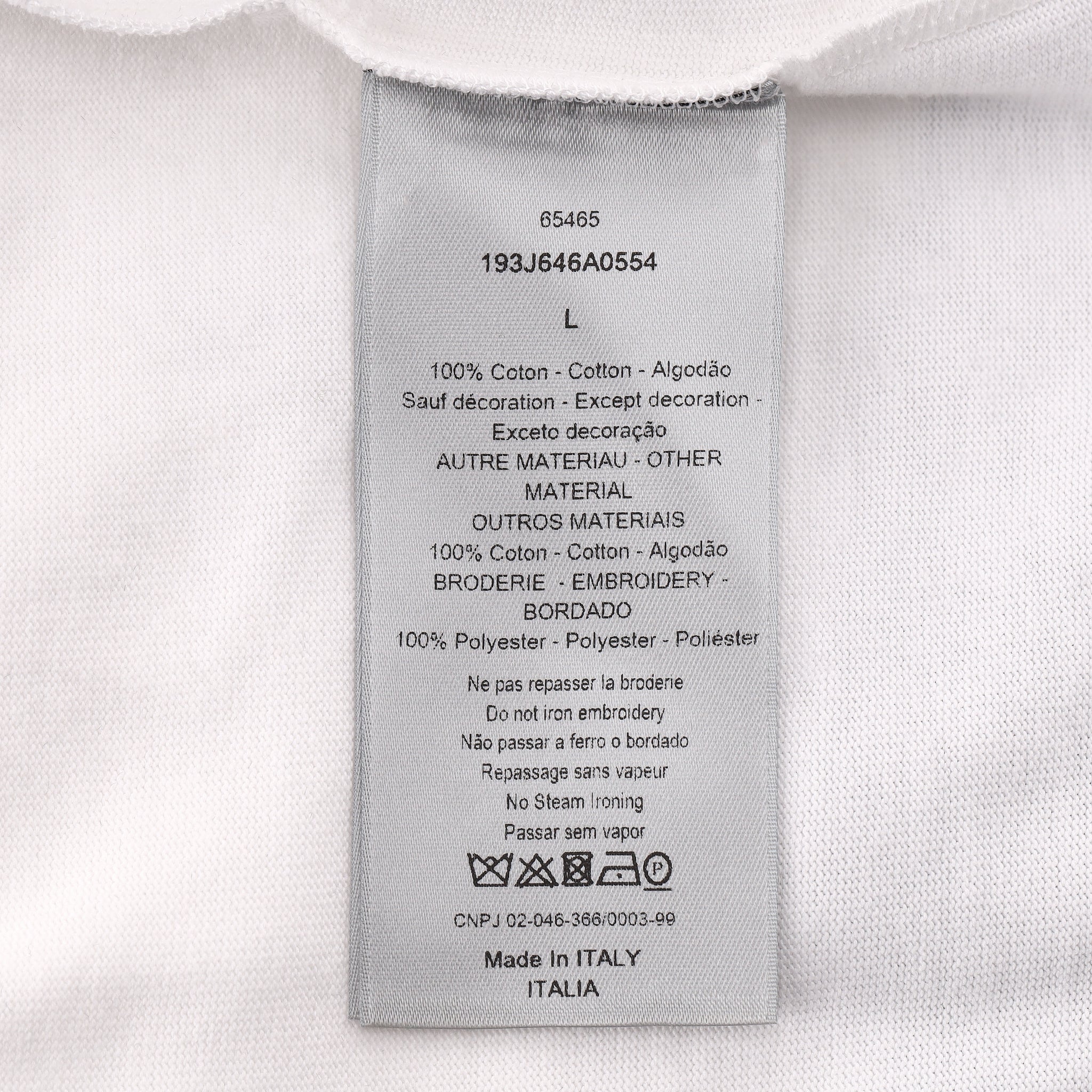 Dior x Kenny Scharf Ltd Edition Oversized Logo Embroidered T-Shirt. Size L - Image 7