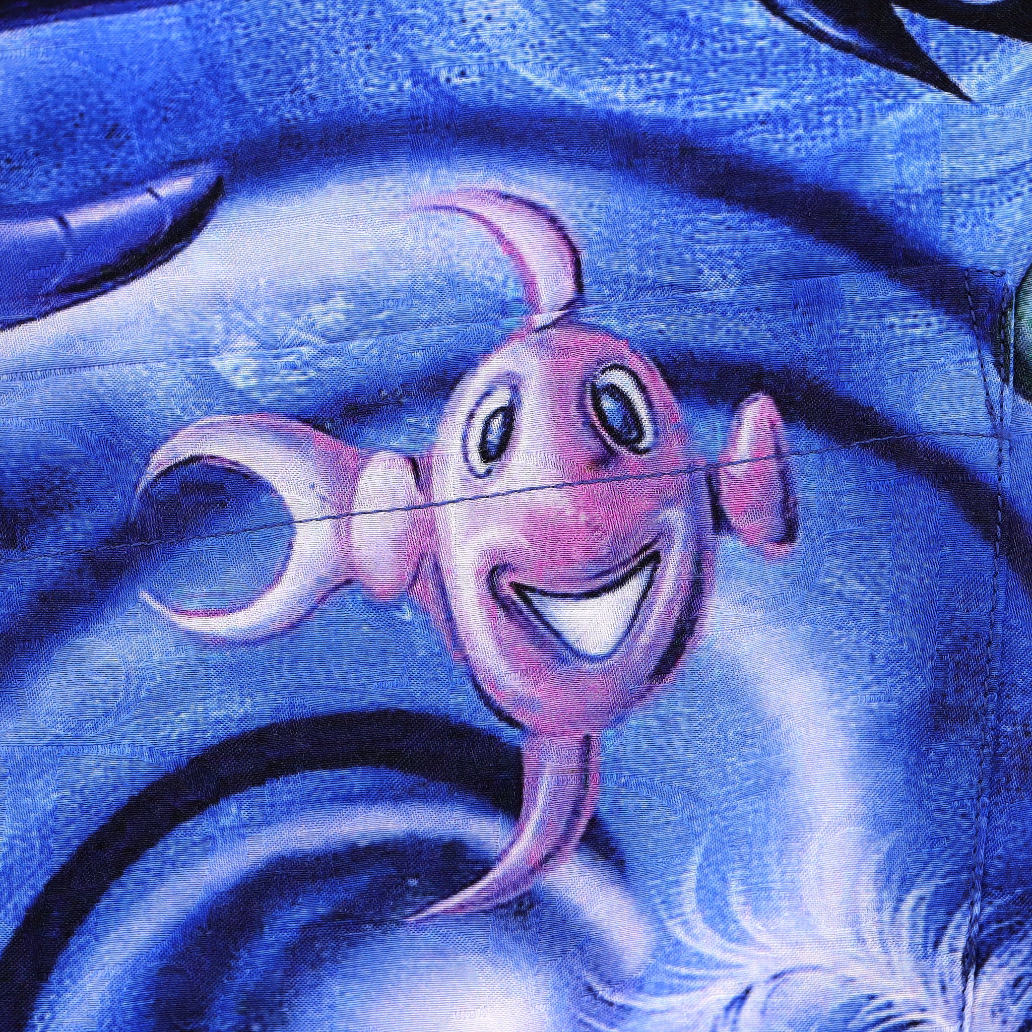Dior x Kenny Scharf Sealife 'Blue Swirl' Silk Shirt. Size 41 - Image 10