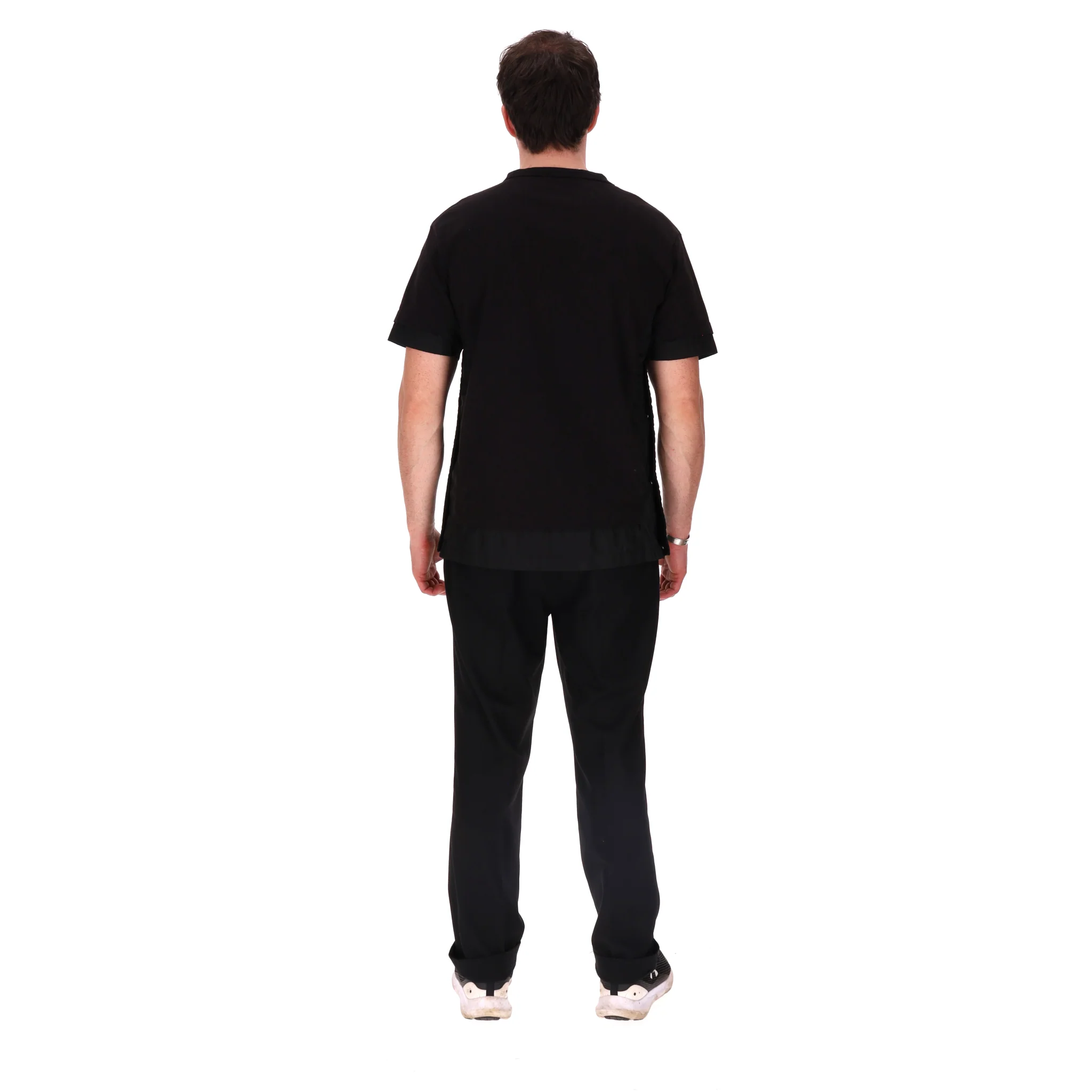 Dior x Sacai Crossover Cotton T-shirt With A Nylon Pocket. Size L - Image 4