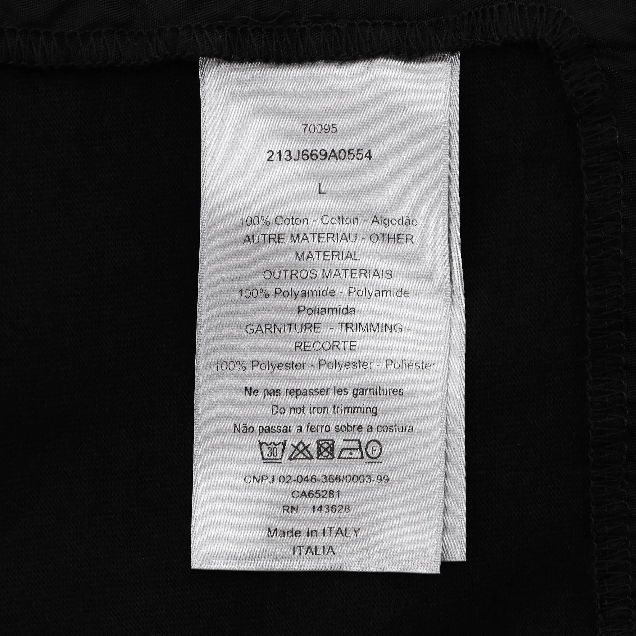 Dior x Sacai Crossover Cotton T-shirt With A Nylon Pocket. Size L - Image 9