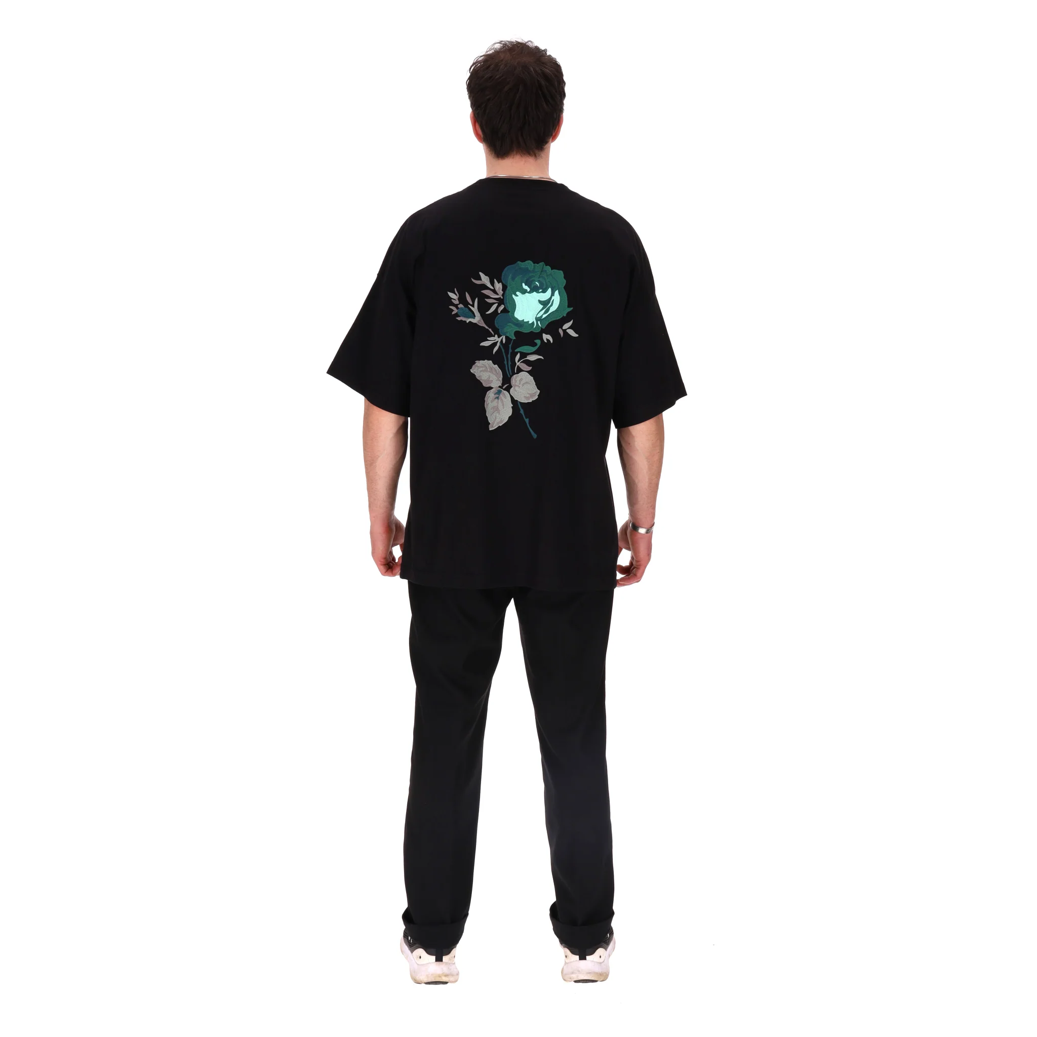 Dior Cotton Logo Rose Print 'Dior Jardin' T-Shirt. Size XL - Image 2