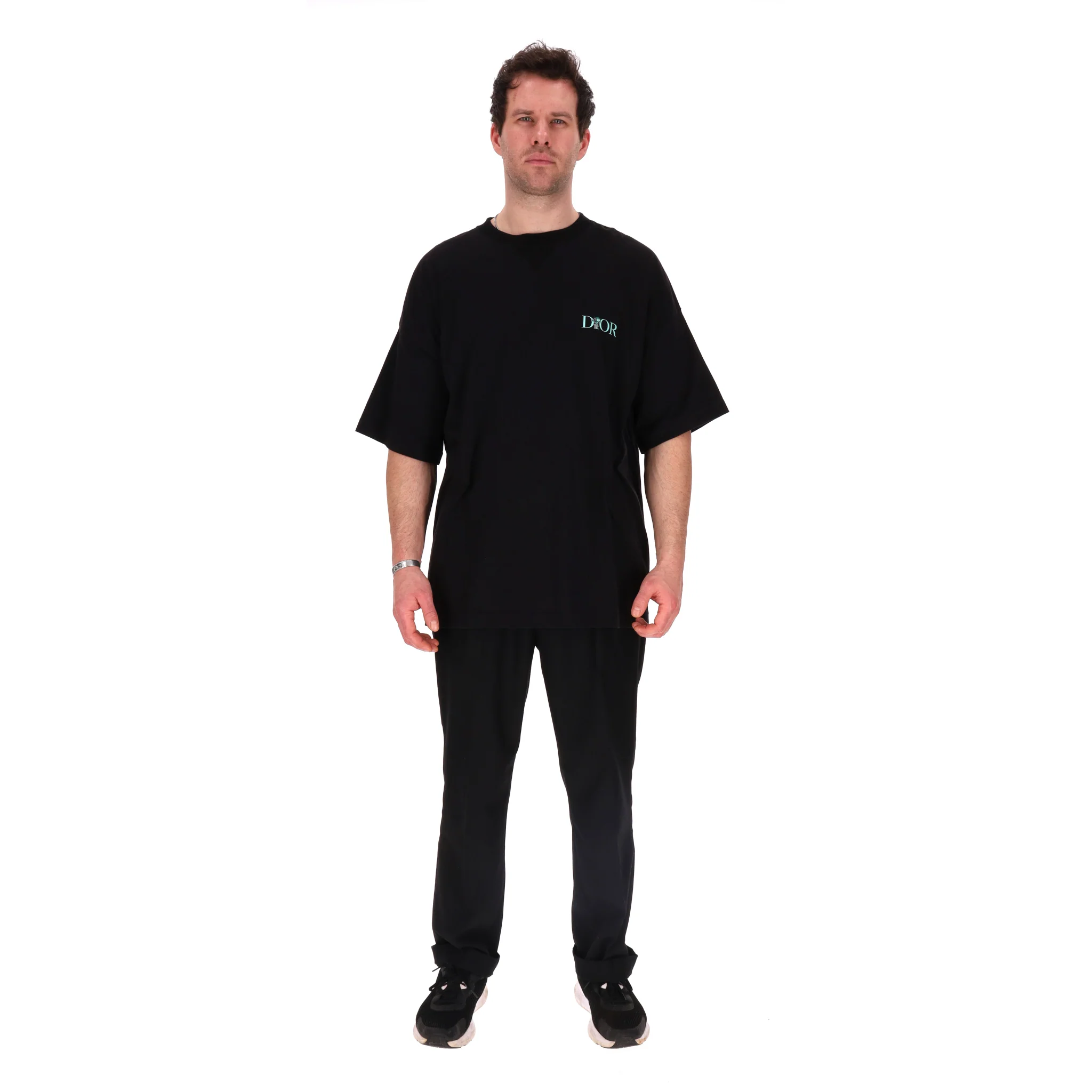 Dior Cotton Logo Rose Print 'Dior Jardin' T-Shirt. Size XL - Image 3
