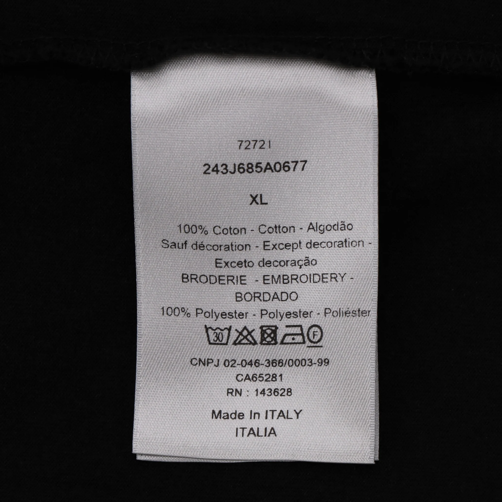 Dior Cotton Logo Rose Print 'Dior Jardin' T-Shirt. Size XL - Image 7