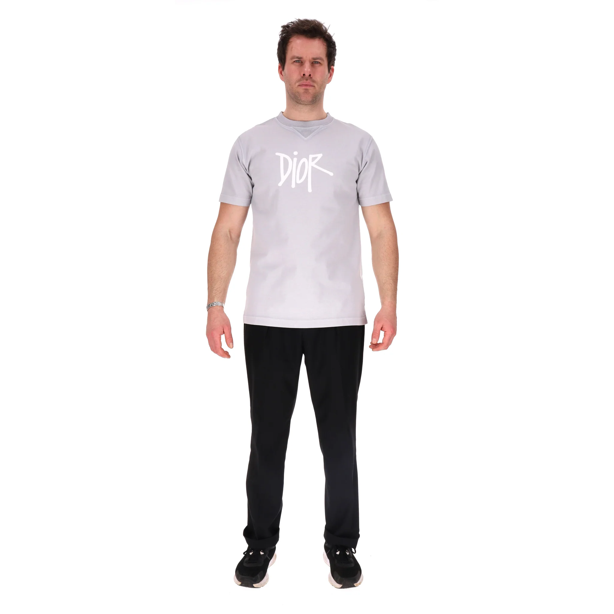 Dior x Shawn Stussy Ltd Edition Oversized Logo T-Shirt. Size S - Image 2