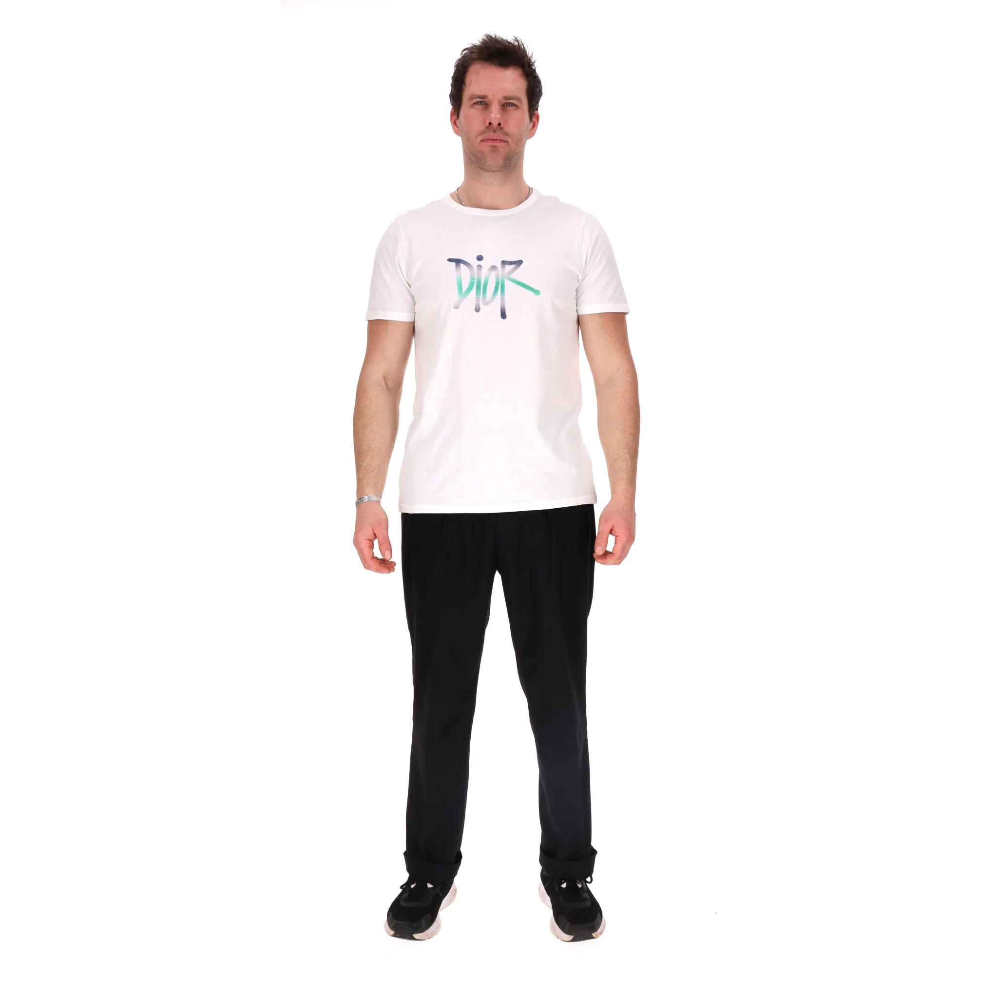 Dior x Shawn Stussy Ltd Edition Oversized Logo T-Shirt. Size XL - Image 2