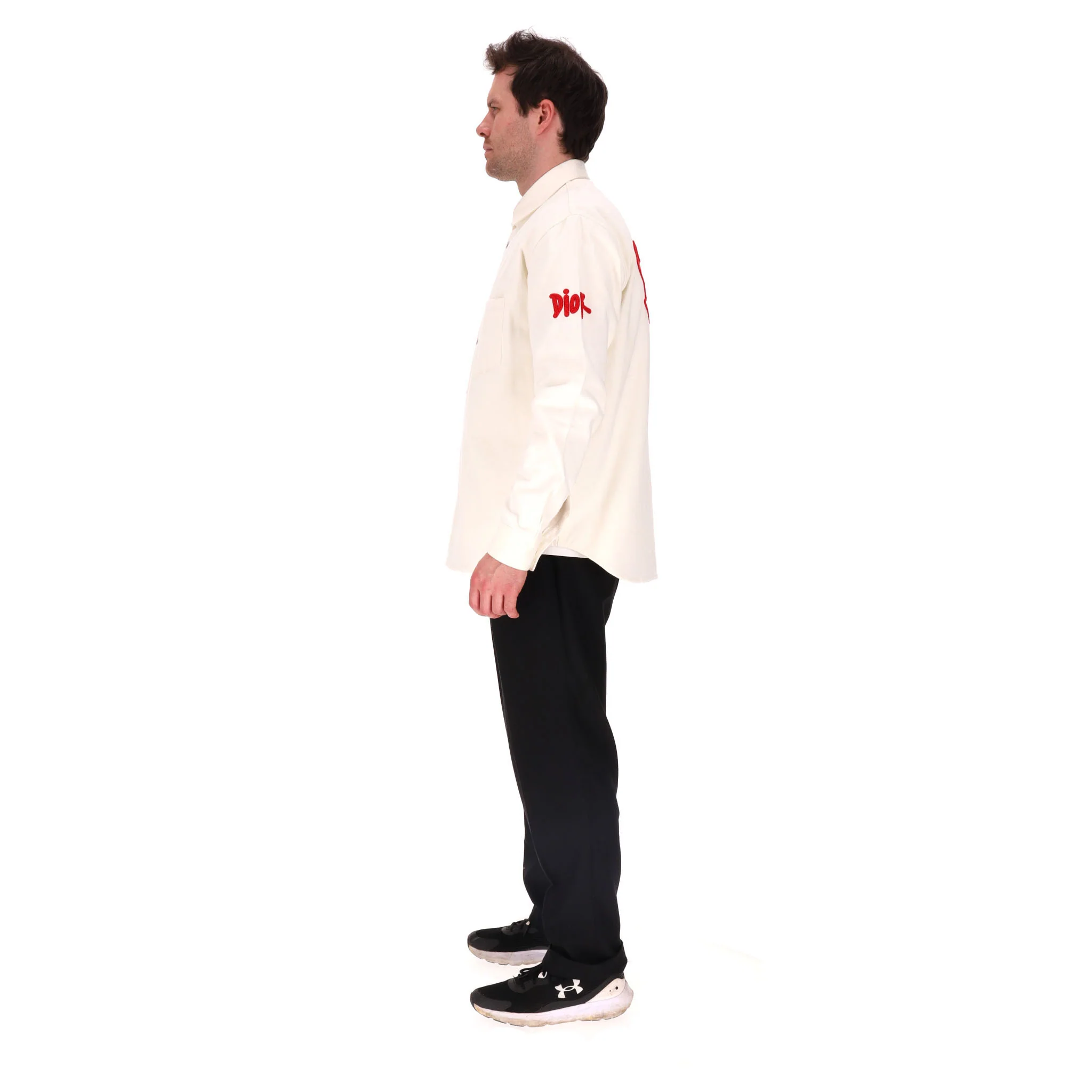 Dior x Shawn Stussy Year of the Ox Denim Shirt With 'Dior' Logo. Size 42FR - Image 5