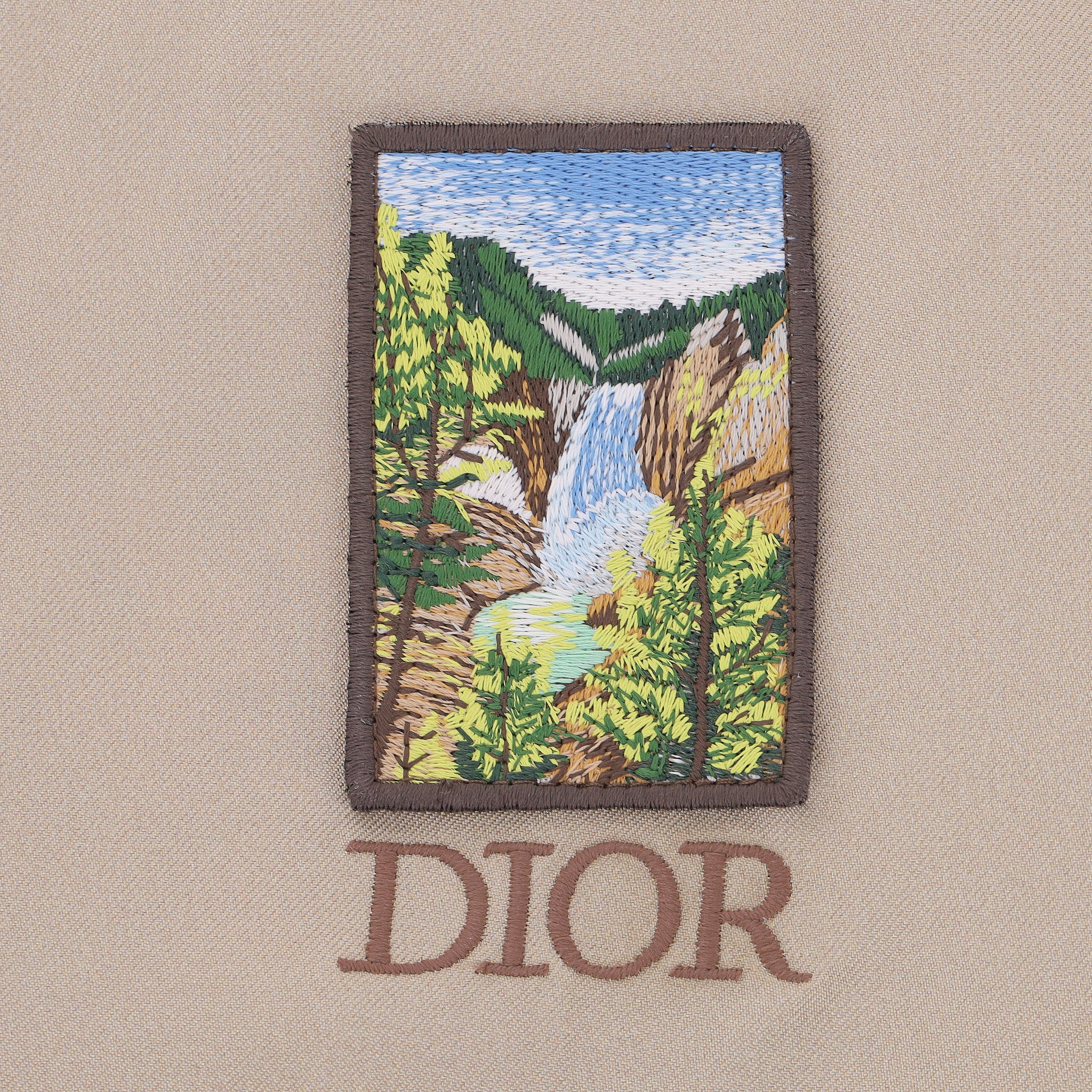 Dior x Shawn Stussy Yellowstone Silk Camp Shirt. Size 40FR - Image 5